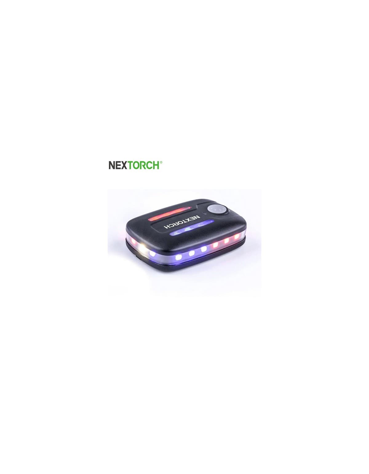 Lampe rechargeable fixations multiples UT22 - éclairage blanc + strobe rouge/bleu 11 lumens