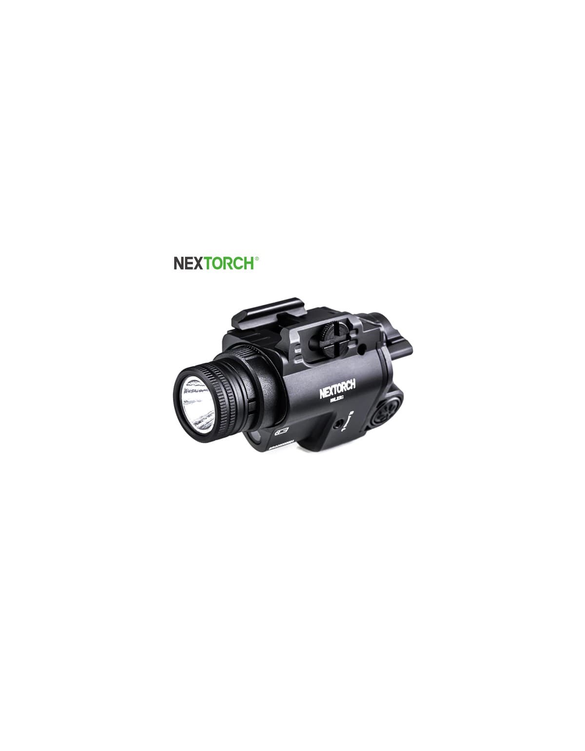 Lampe arme de poing Nextorch WL23G - 1300 Lumens + laser vert - Fixation sur rail