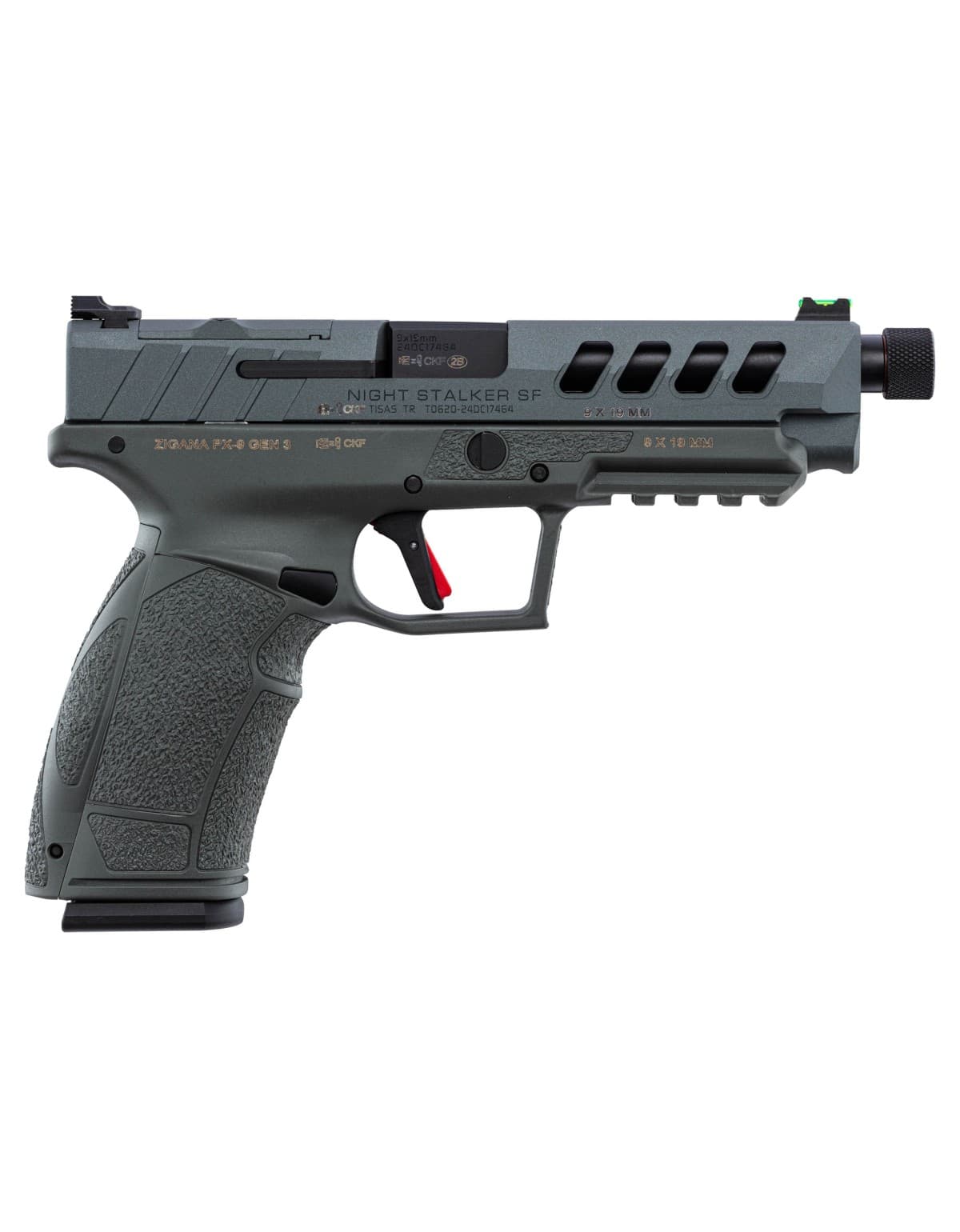 PISTOLET TISAS NIGHT STALKER PX-9 GEN 3 CANON FILET CALIBRE 9X19