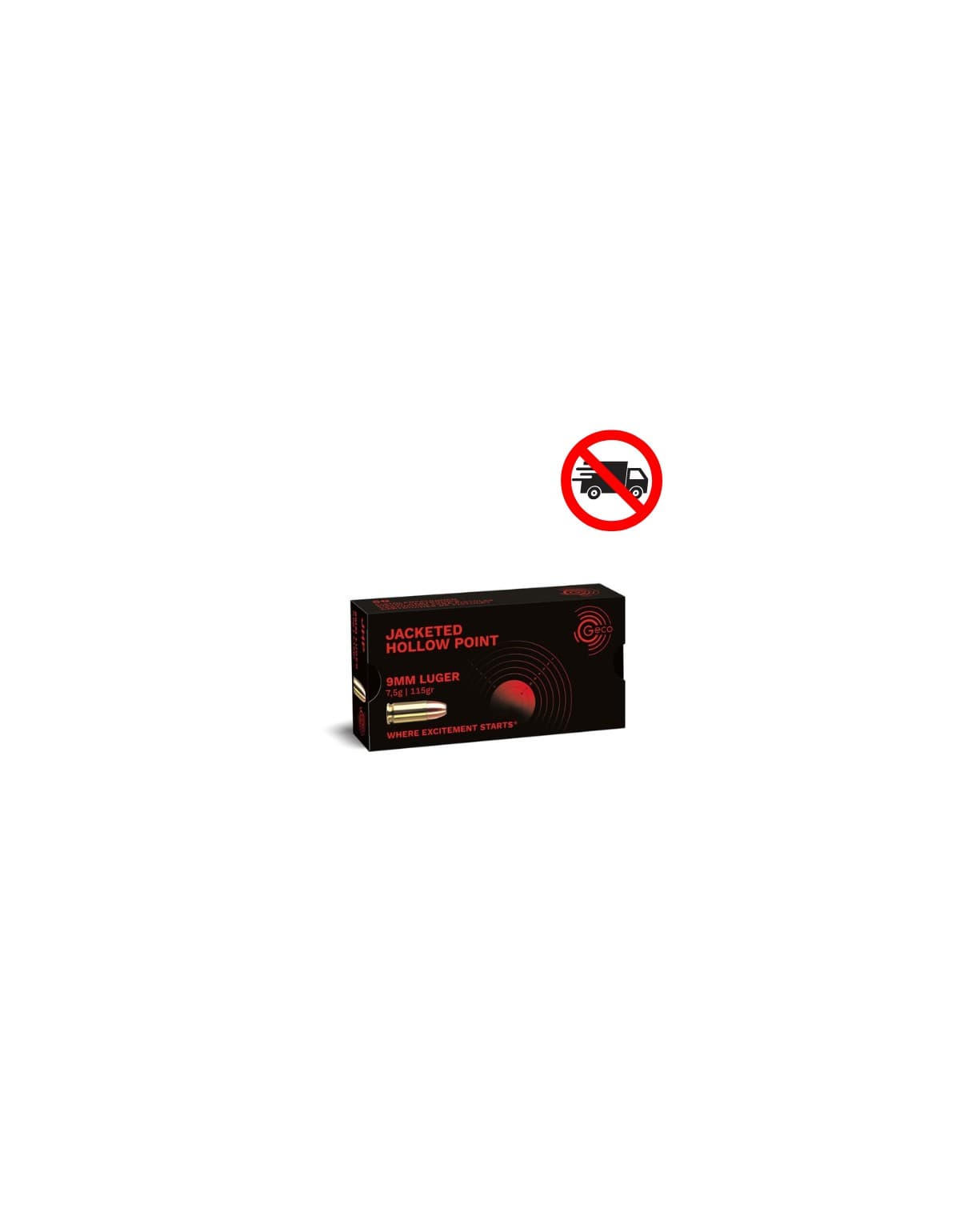 MUNITIONS GECO 9MM LUGER JHP 7.5G/115 GRS X50