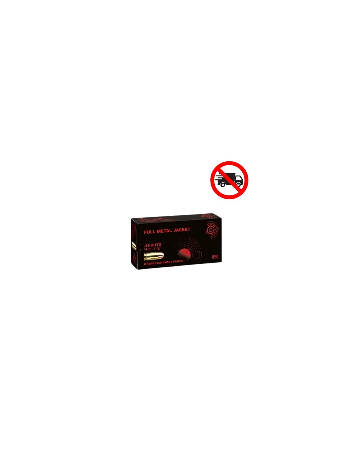 MUNITION GECO 45 ACP FMJ 230GRS X50