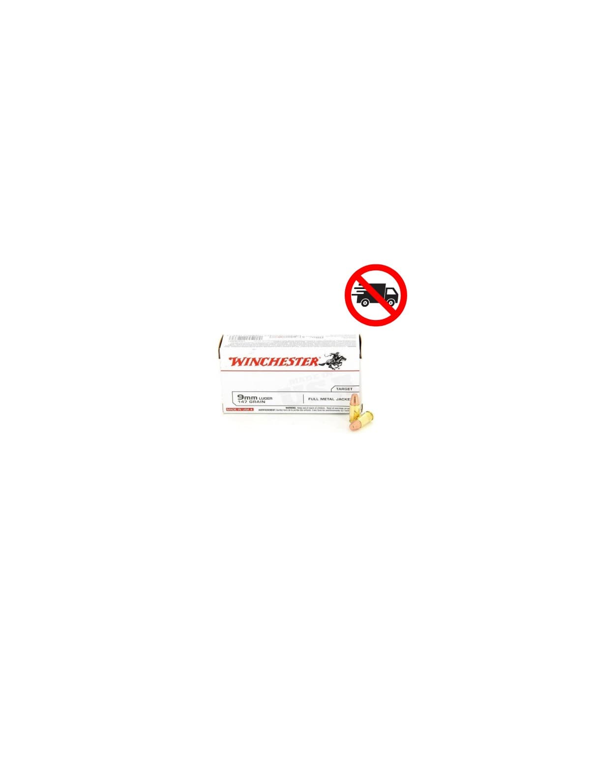 MUNITION WINCHESTER 9X19 147GRS FMJ FN X50