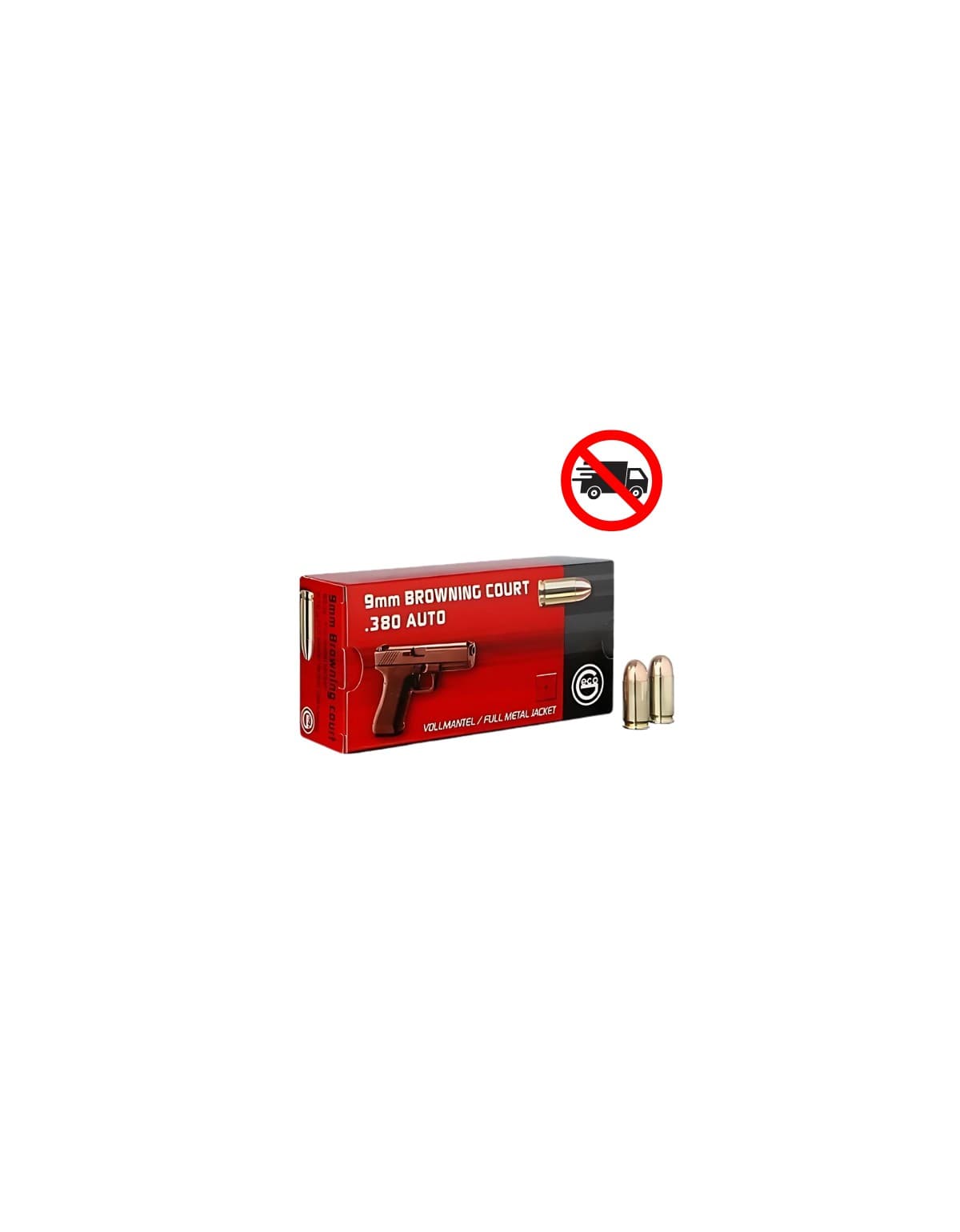MUNITIONS GECO 9MM COURT /380ACP FMJ X50