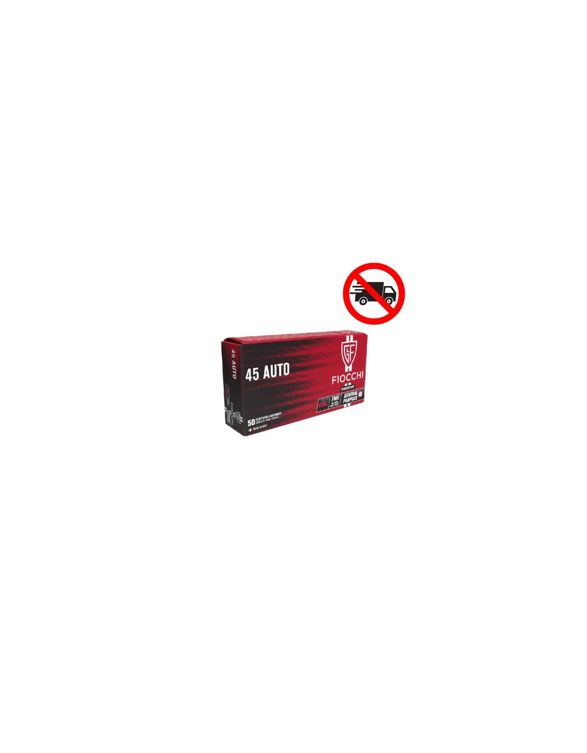 MUNITION FIOCCHI 45 ACP FMJ 230GR X50
