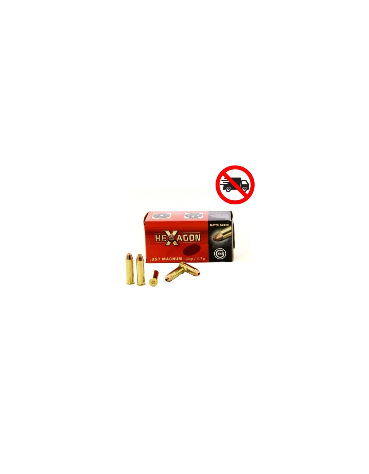 MUNITIONS GECO 357 MAGNUM HEXAGON 180GR X50