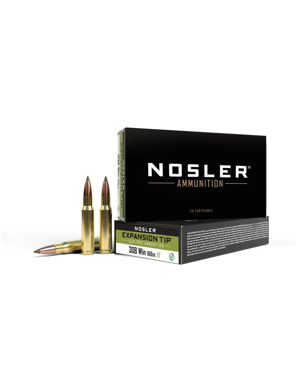 MUNITION NOSLER CAL 308 168GR CC HPBT X20