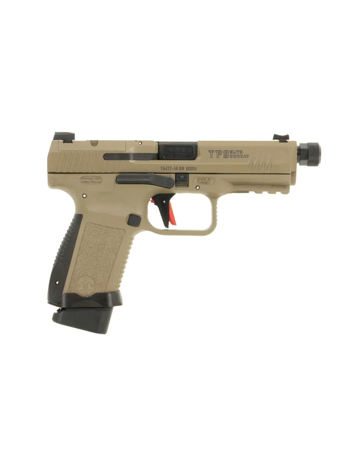 PISTOLET CANIK TP9 ELITE COMBAT FDE (FLAT DARK EARTH) CAL :9X19
