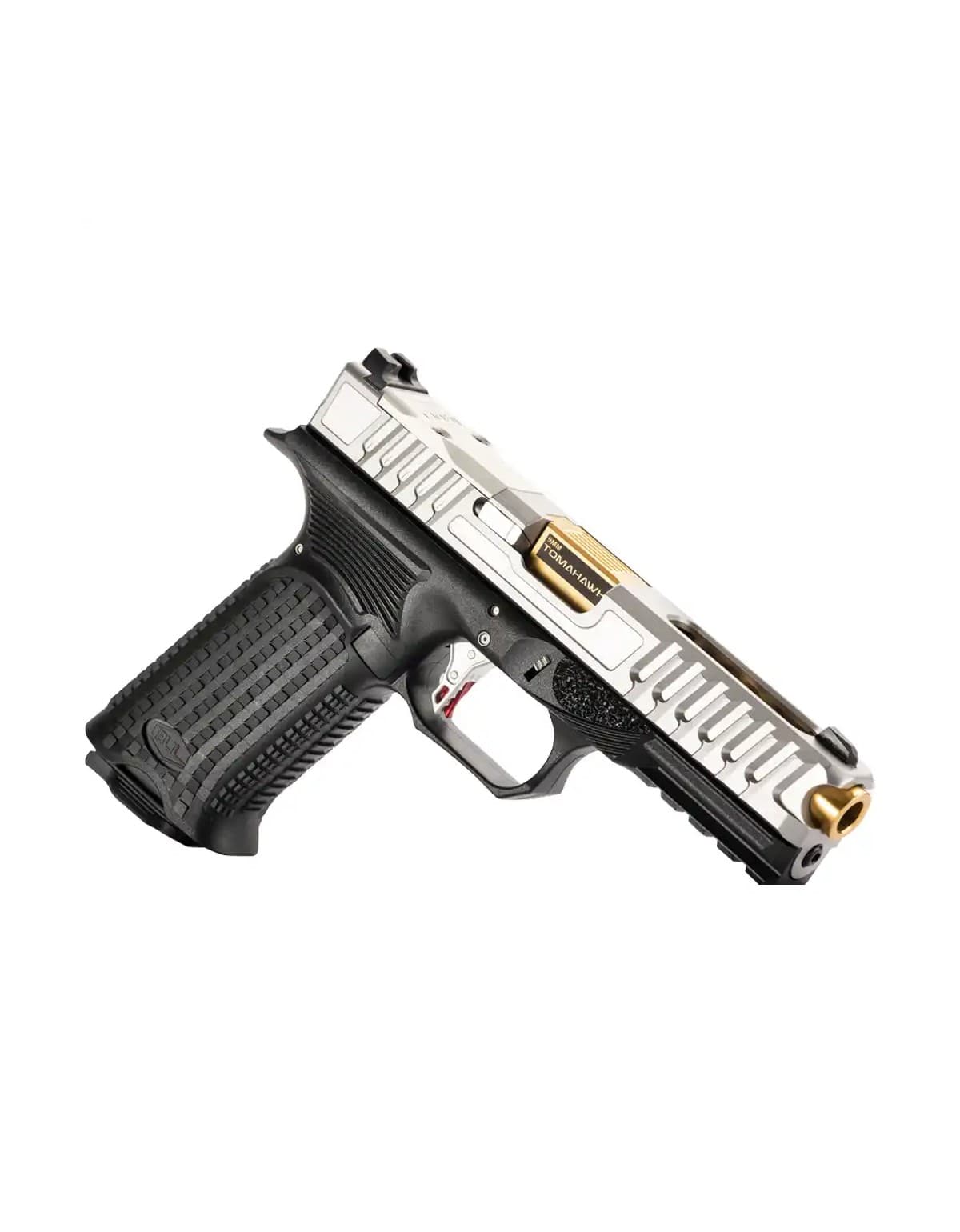PISTOLET BUL AXE-FS (FULL SIZE) "TOMAHAWK" 9 X 19 (9MM LUGER) SILVER & GOLD