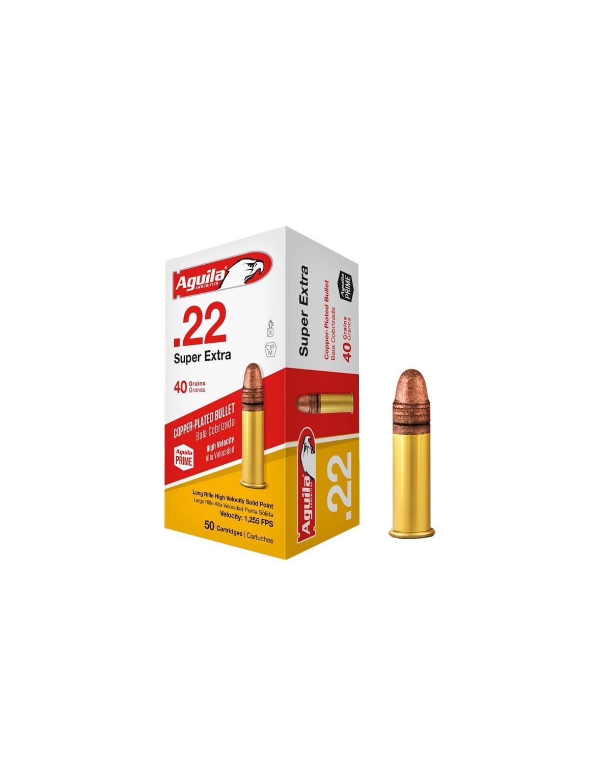 MUNITION AGUILA 22LR SUPER EXTRA HOLLOW POINT 40 Grs X50