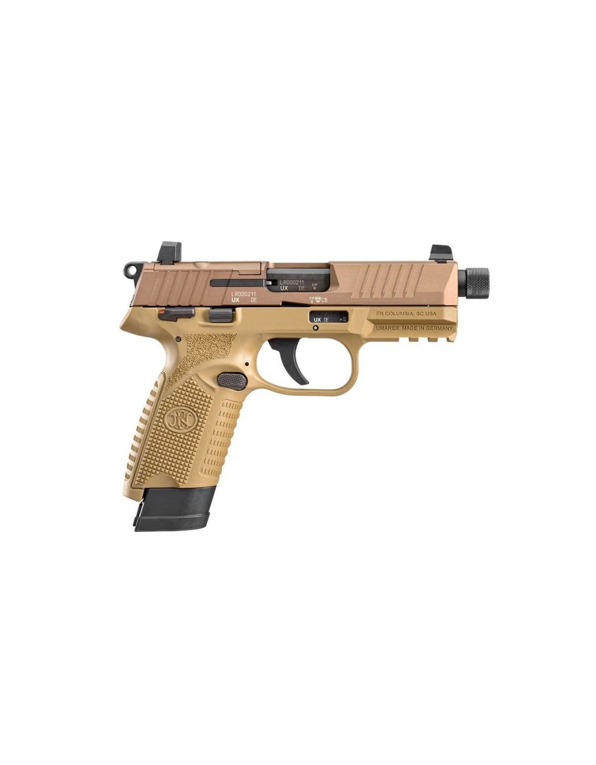 PISTOLET FNH USA 502 CALIBRE 22 LONG RIFLE FDE