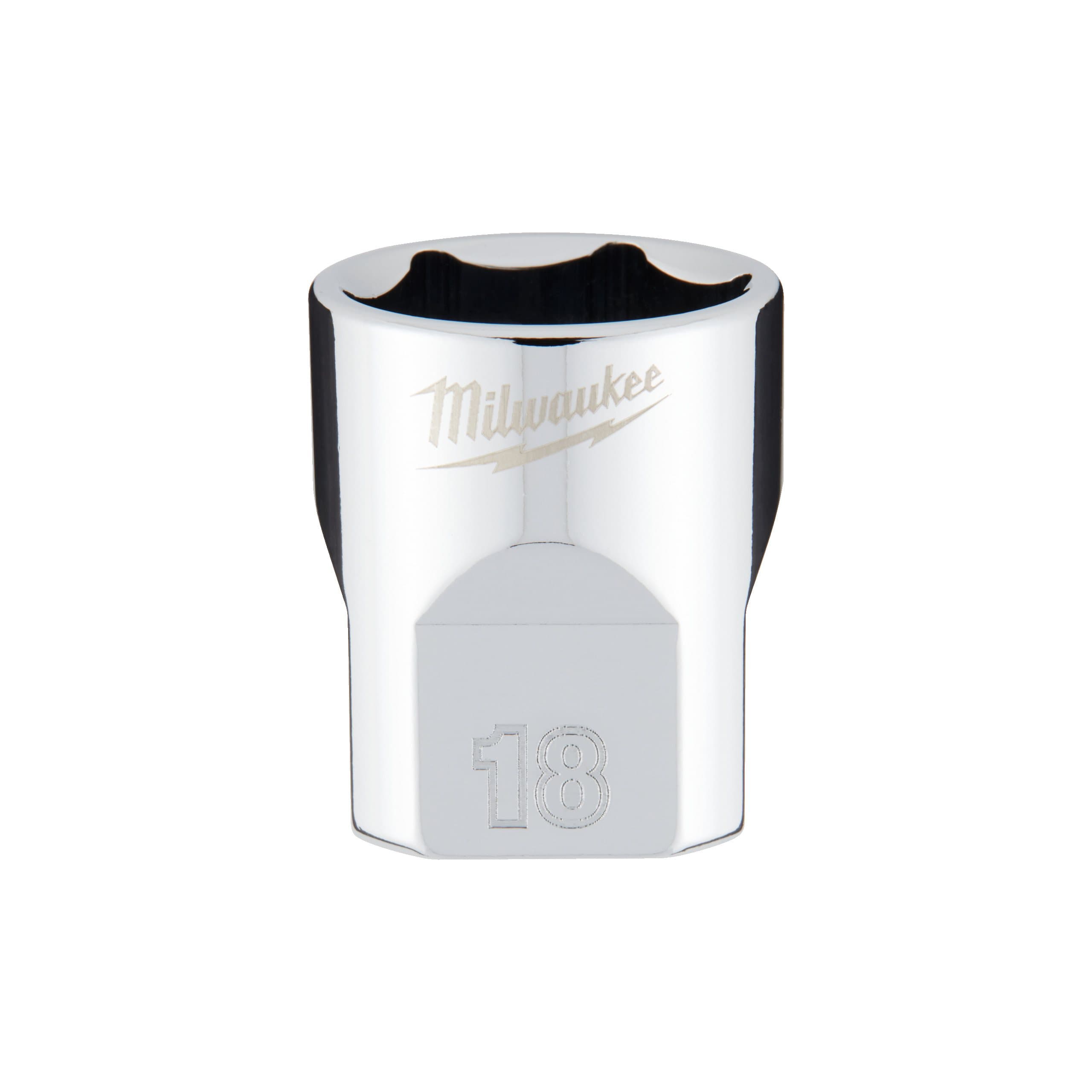 Milwaukee 3/8 Drive Socket - Metric Standard - 18 mm