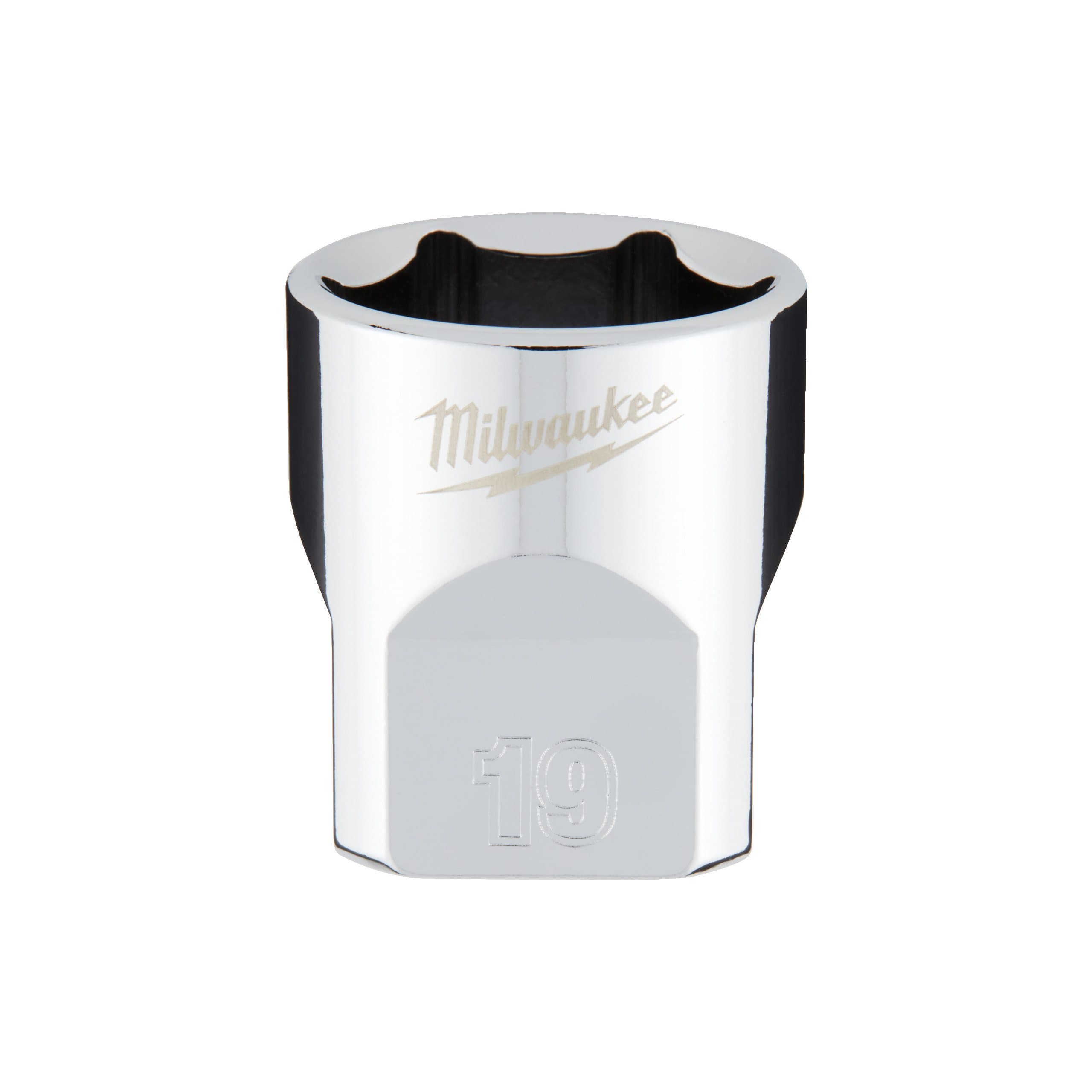 Milwaukee 3/8 Drive Socket - Metric Standard - 19 mm