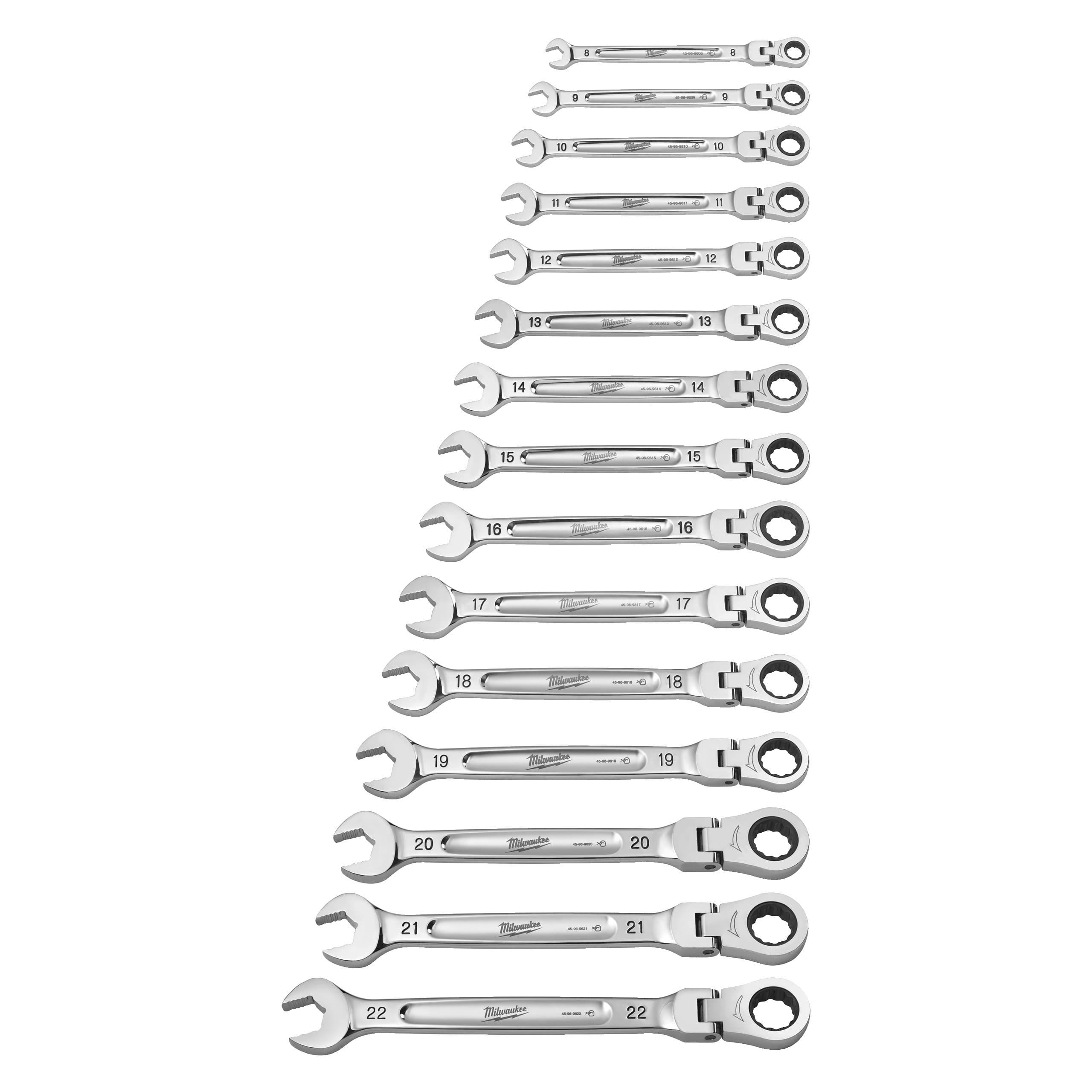 Milwaukee 15pc Maxbite Flex Head Spanner Set
