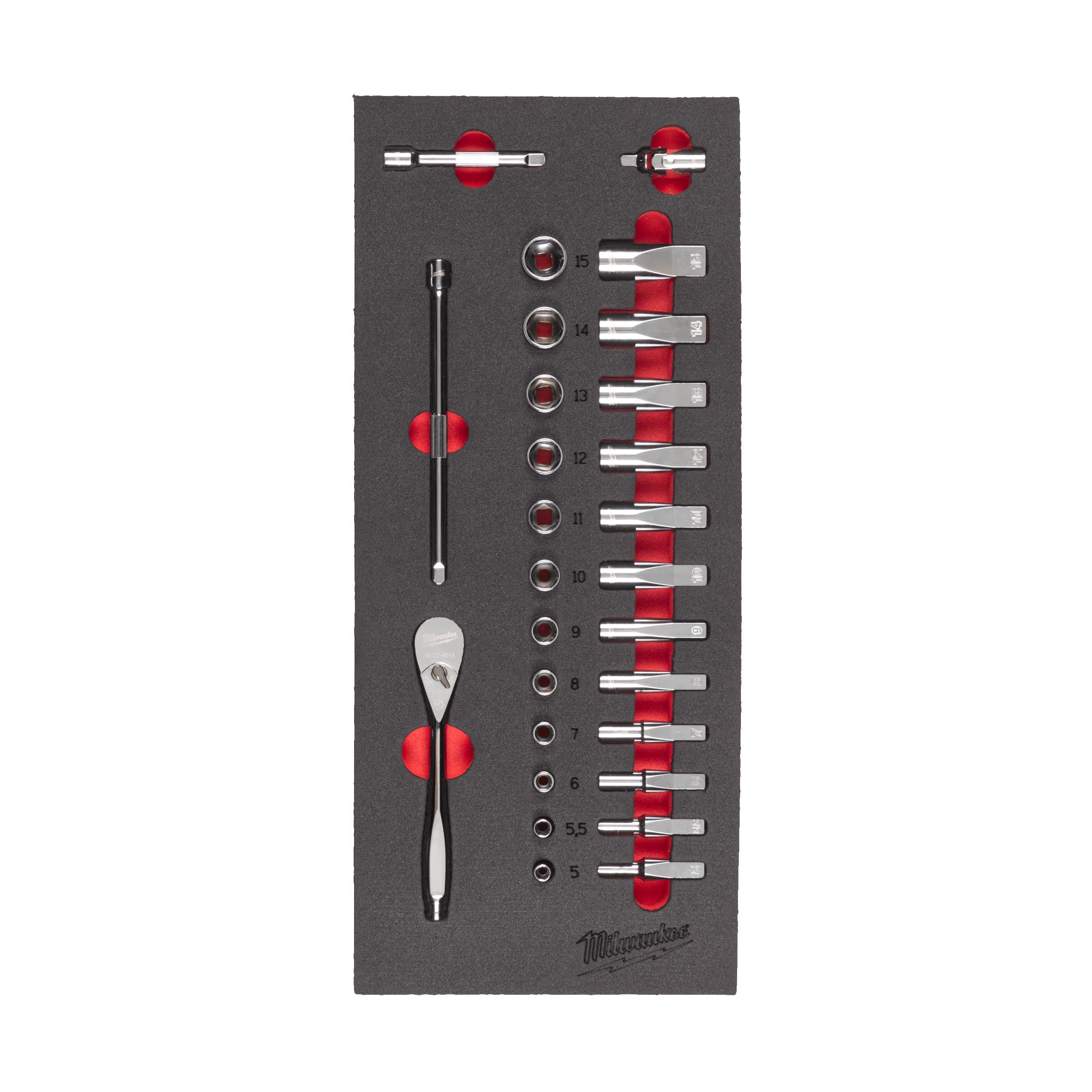 Milwaukee 1/4" Ratchet and Socket Set Foam Insert