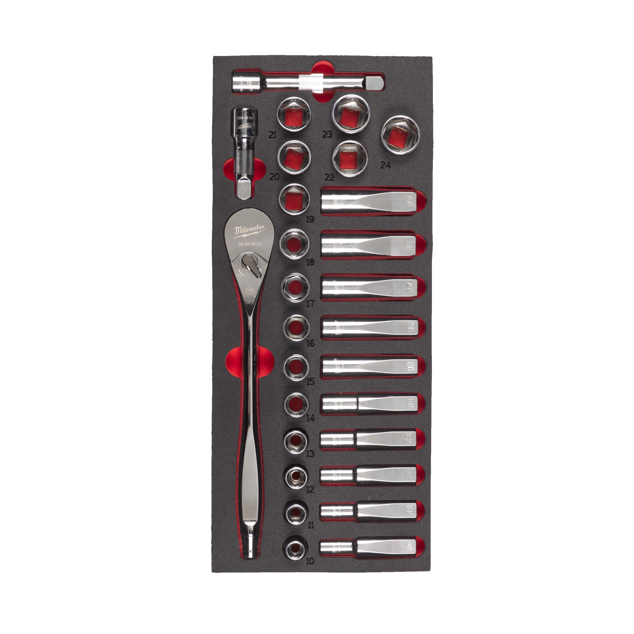 Milwaukee 1/2" Ratchet and Socket Set Foam Insert