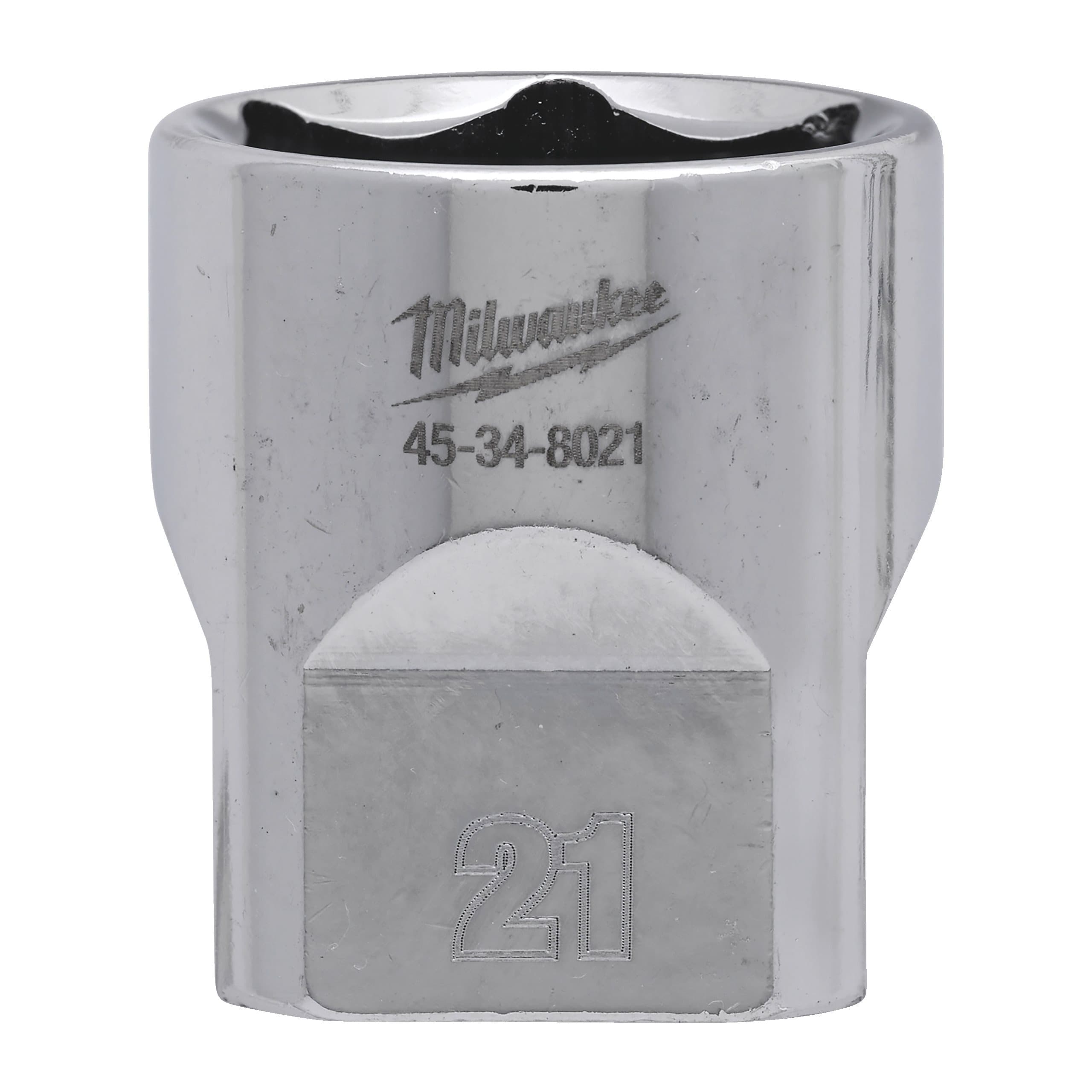 Milwaukee 3/8 Drive Socket Metric Standard - 21 mm