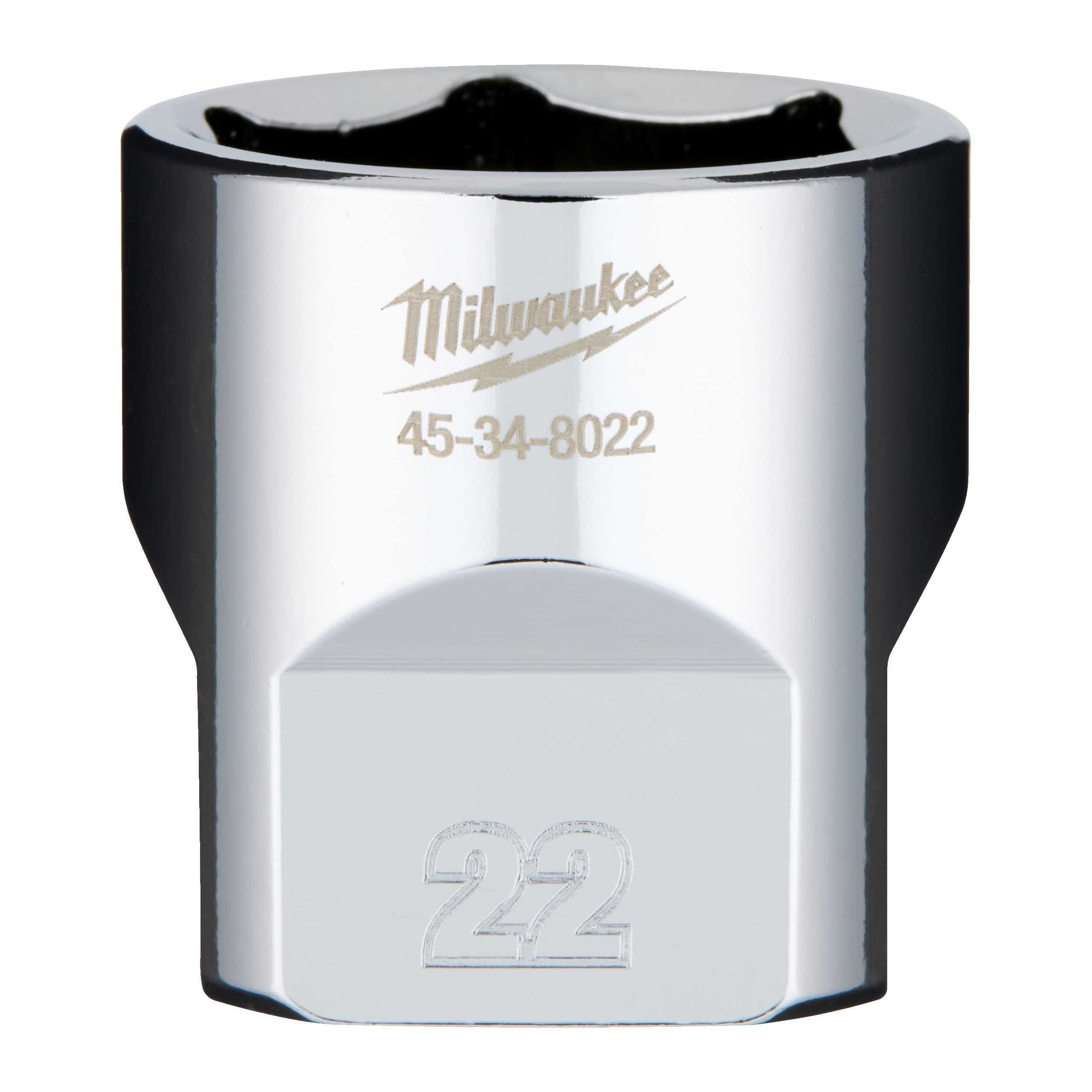 Milwaukee 3/8 Drive Socket Metric Standard - 22 mm