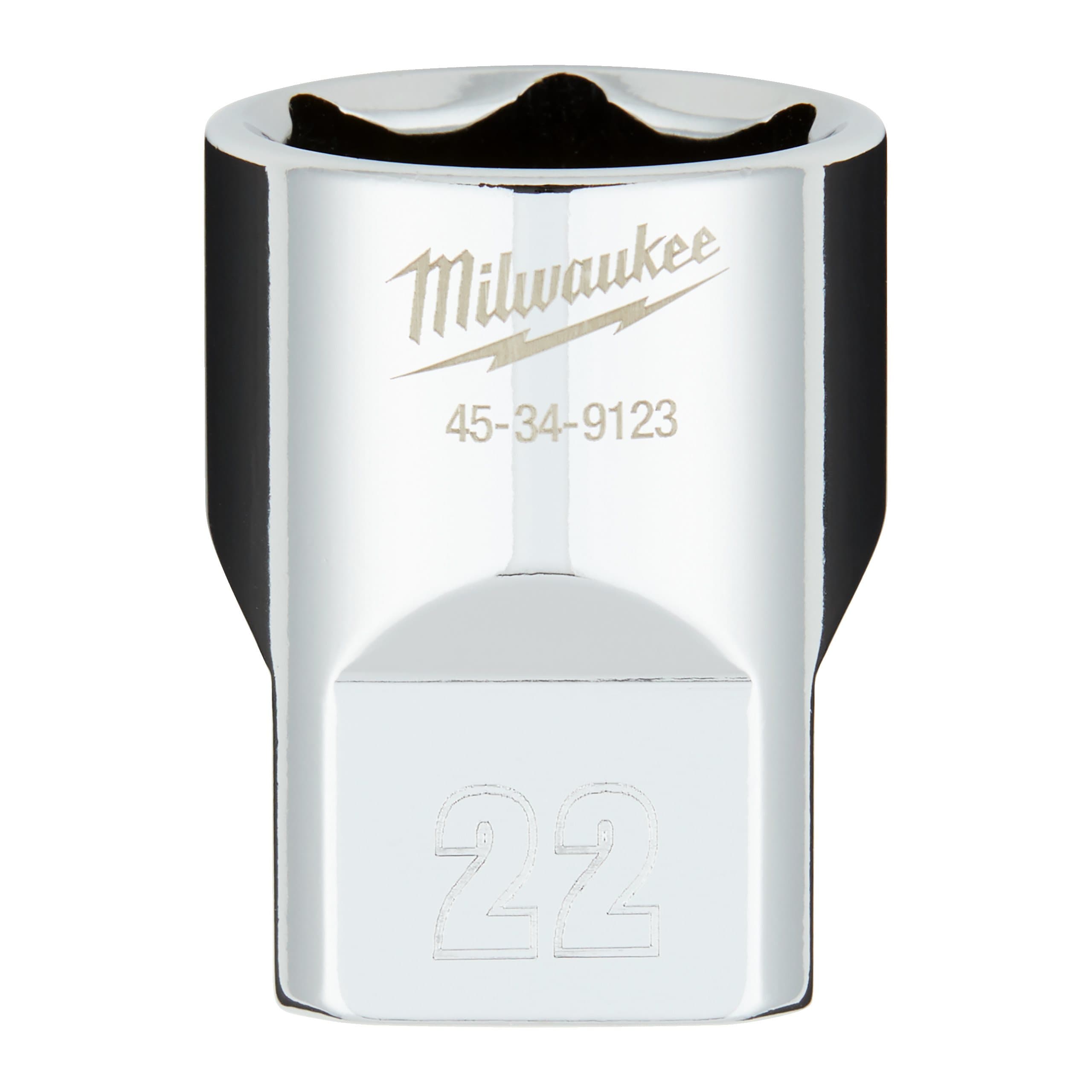 Milwaukee 1/2 Drive Socket Metric Standard - 22 mm