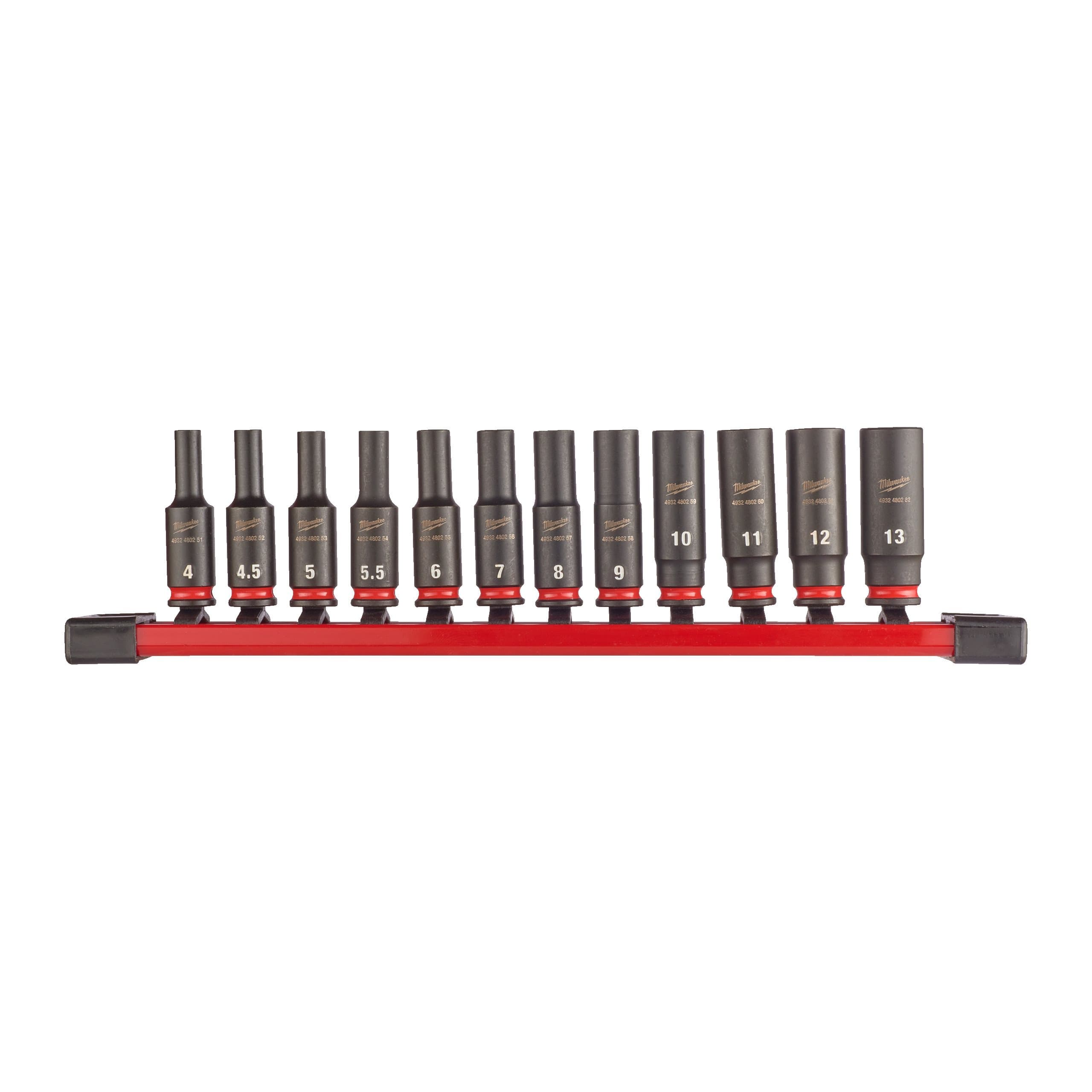 Milwaukee 1/4" impact socket set-12pc
