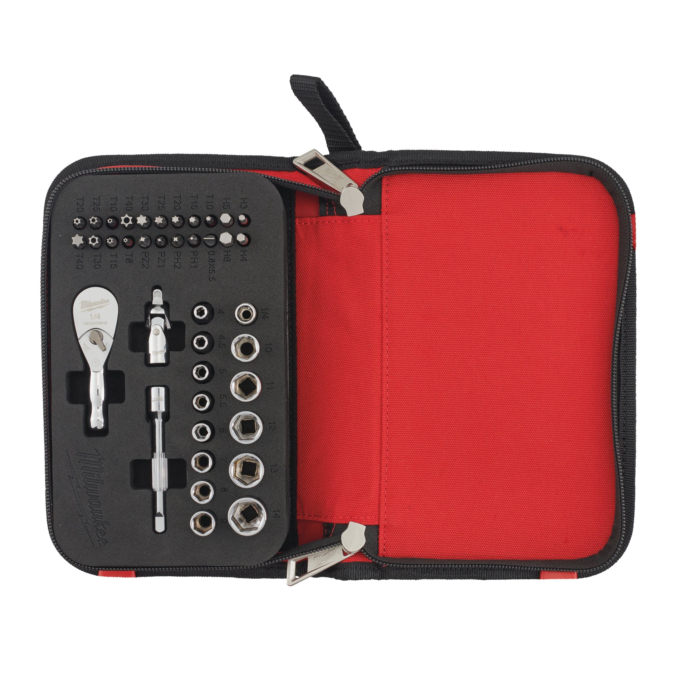 Milwaukee 1/4" Compact Ratchet Set 39pc