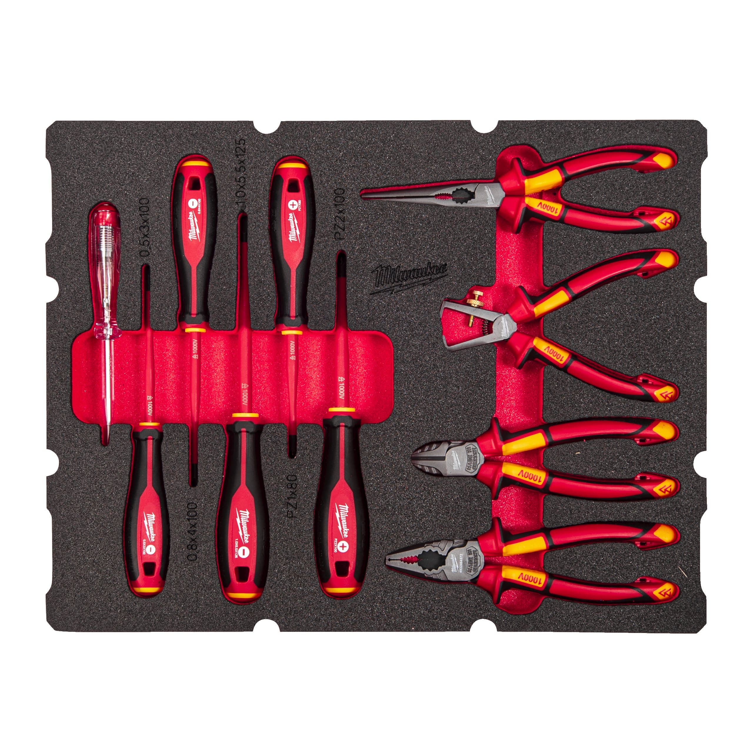 Milwaukee 10 pc Packout Drawer Insulated Electrician Foam Insert Set