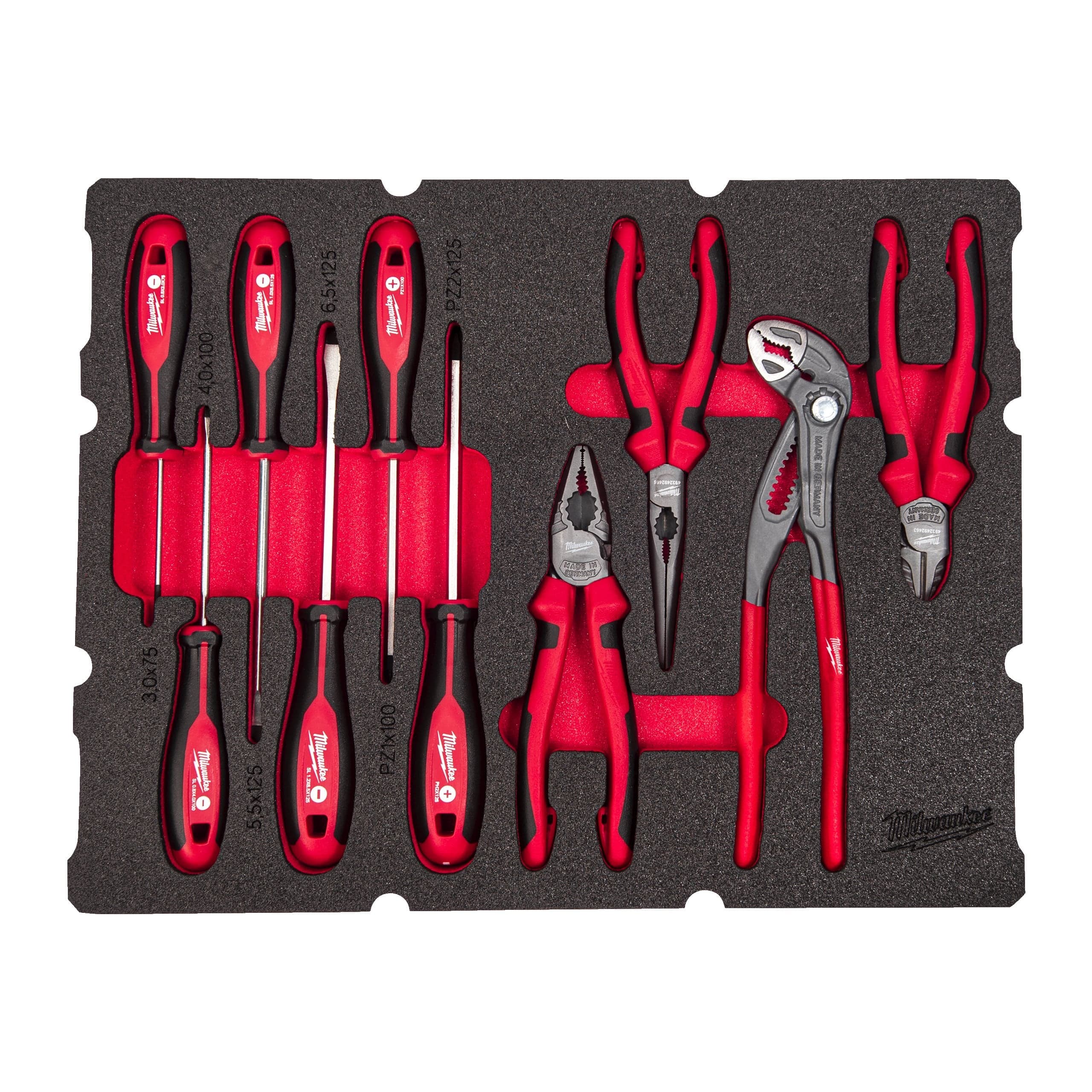 Milwaukee 10 pc Packout Drawer Screwdriver & Plier Foam Insert Set