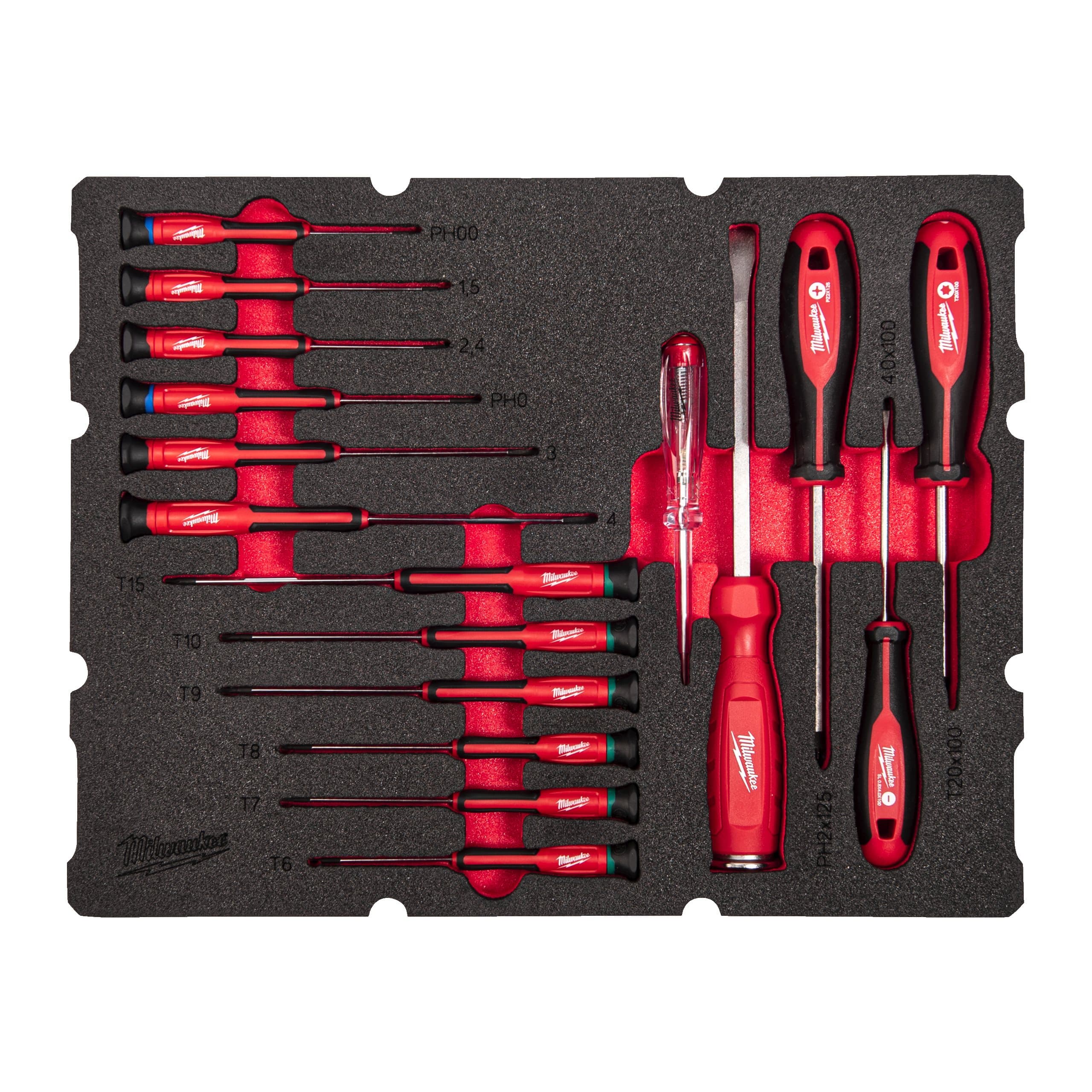 Milwaukee 17 pc Packout Drawer Precision Screwdriver Foam Insert Set