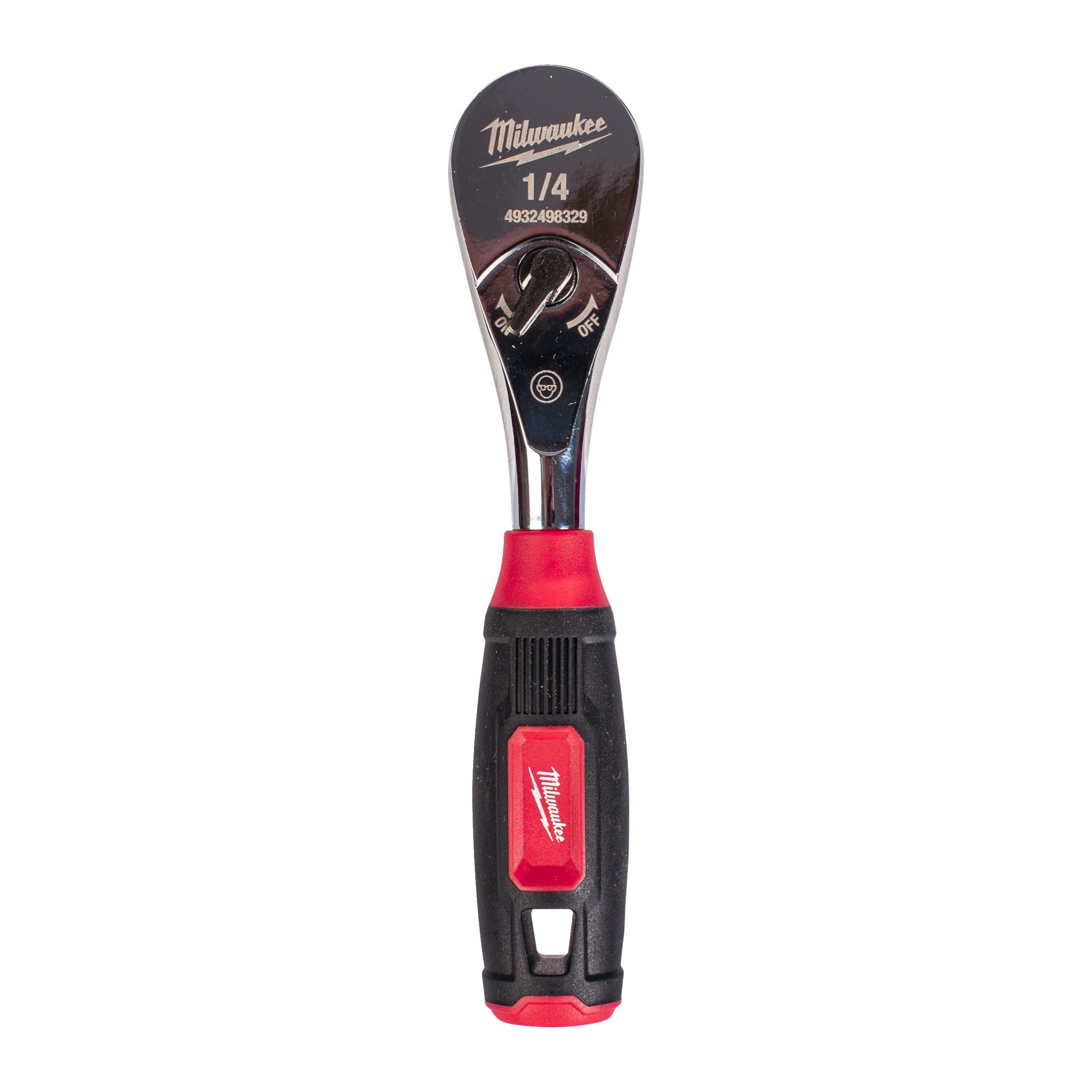 Milwaukee 1/4'' Drive Ratchet with Comfort Grip