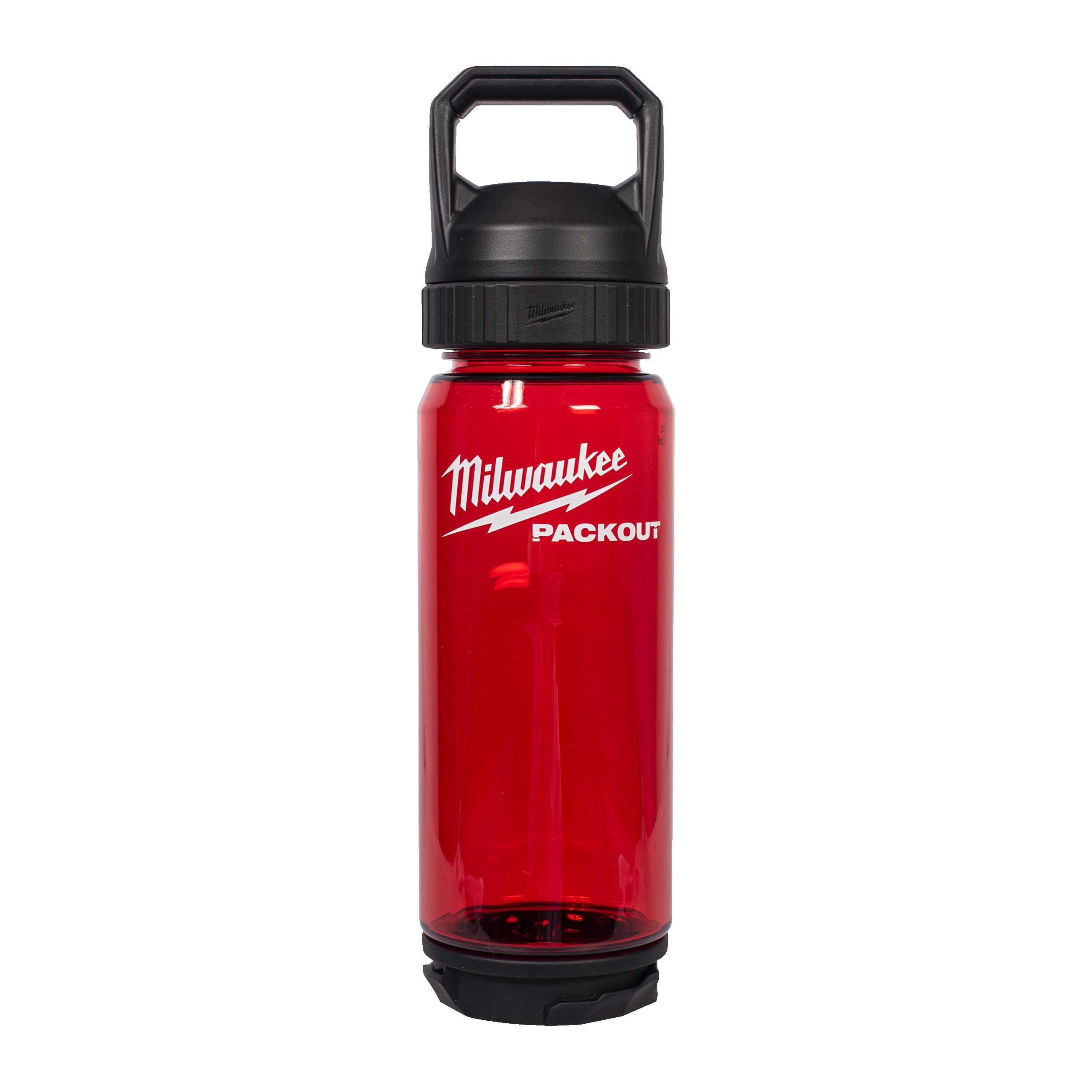 Milwaukee Packout 740 ml Plastic Bottle Chug Lid Red