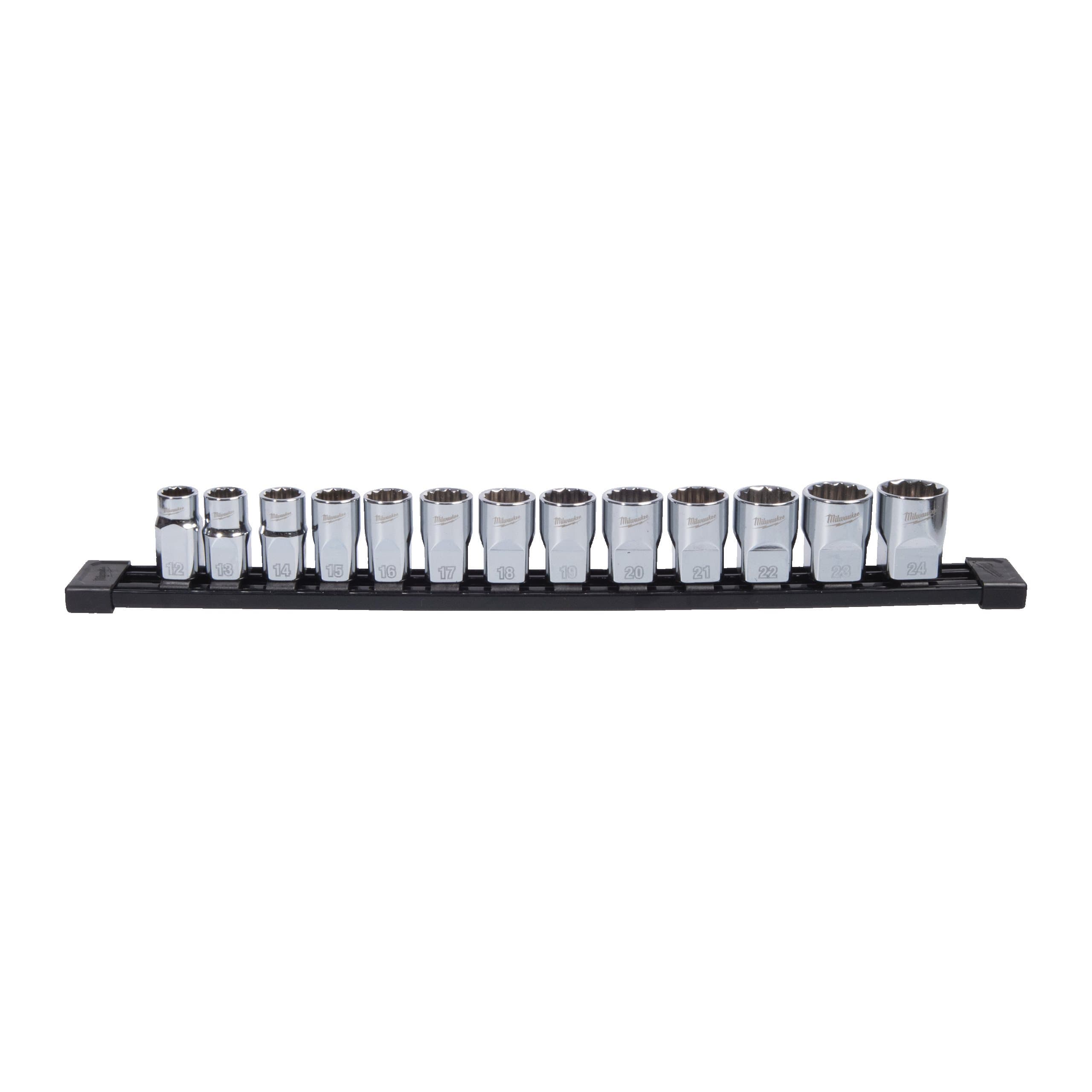 Milwaukee 13 pc 1/2" Drive 12-Point Socket Set - Metric