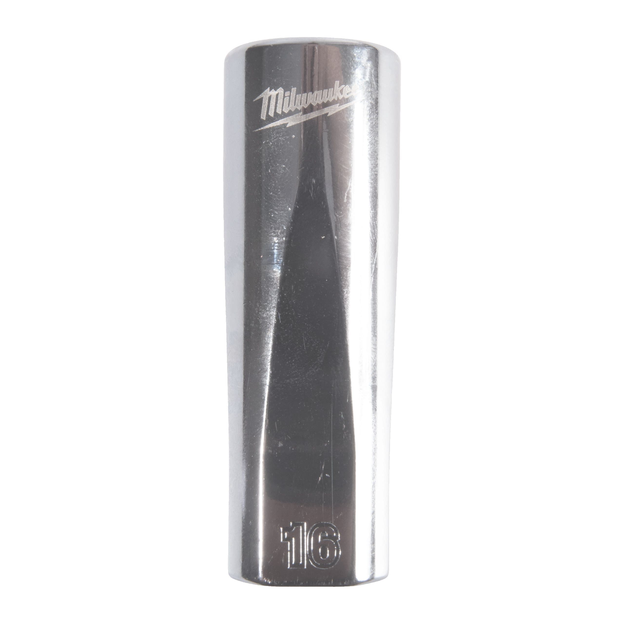 Milwaukee 3/8'' Drive Metric Deep 12-Point Socket - 16mm