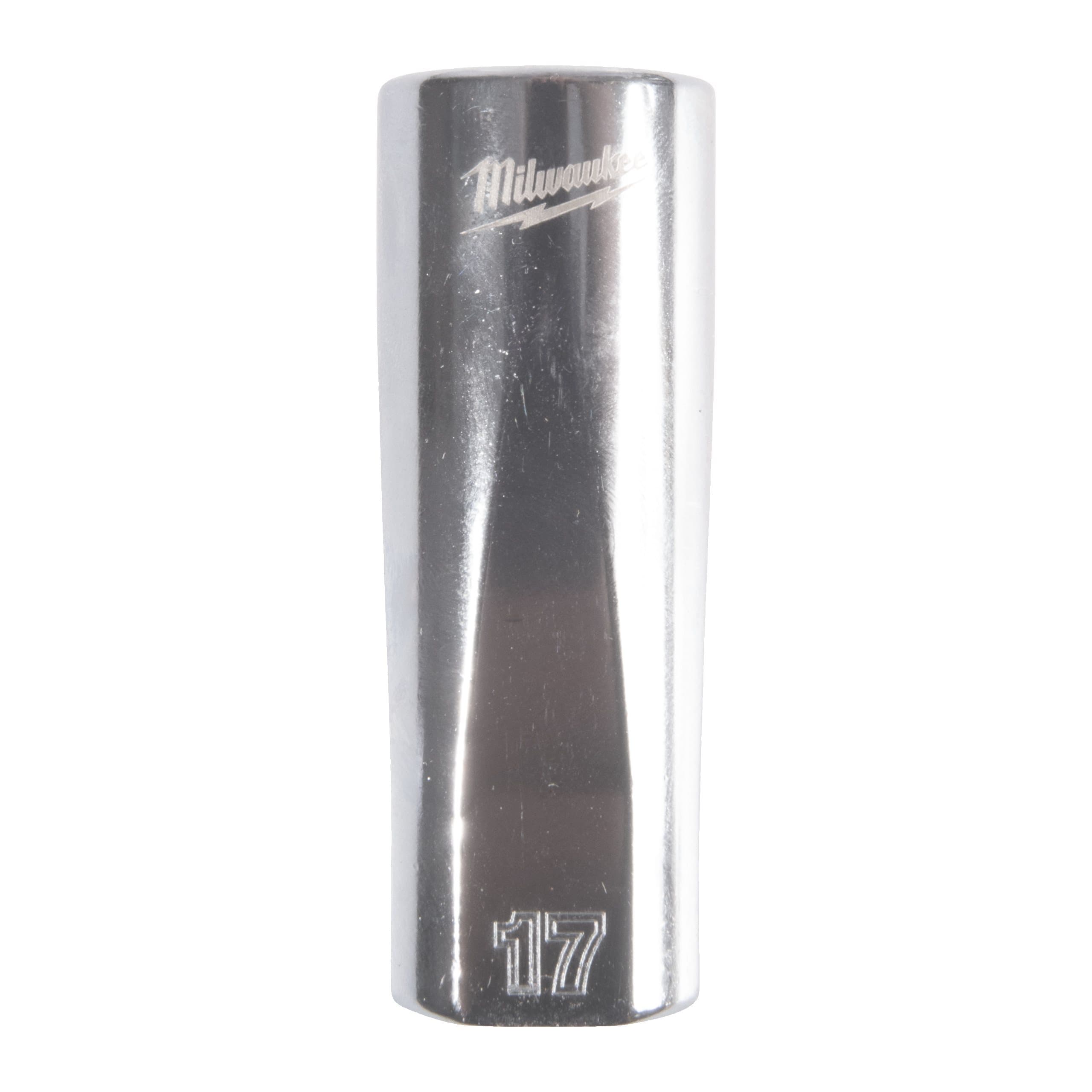Milwaukee 3/8'' Drive Metric Deep 12-Point Socket - 17mm