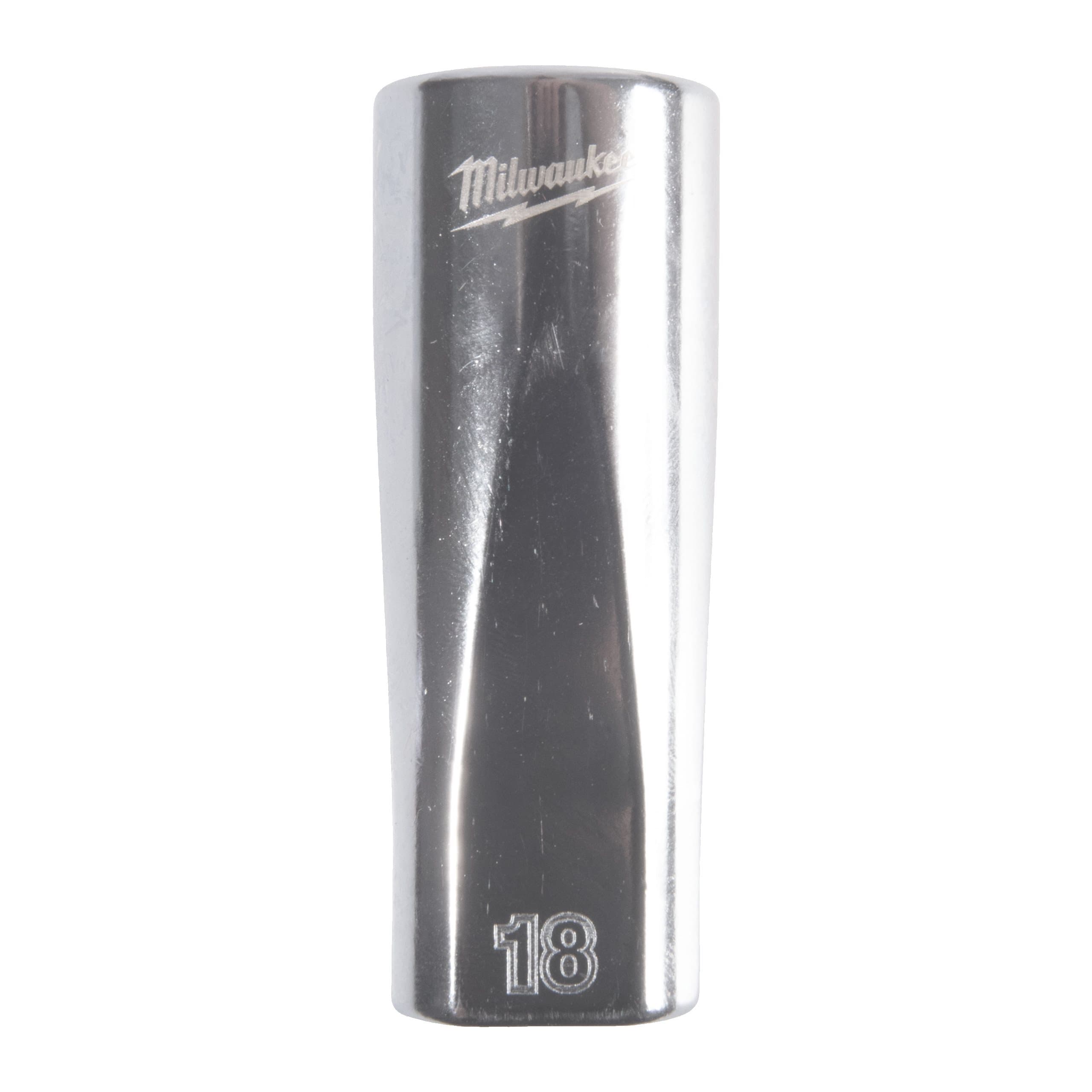 Milwaukee 3/8'' Drive Metric Deep 12-Point Socket - 18mm