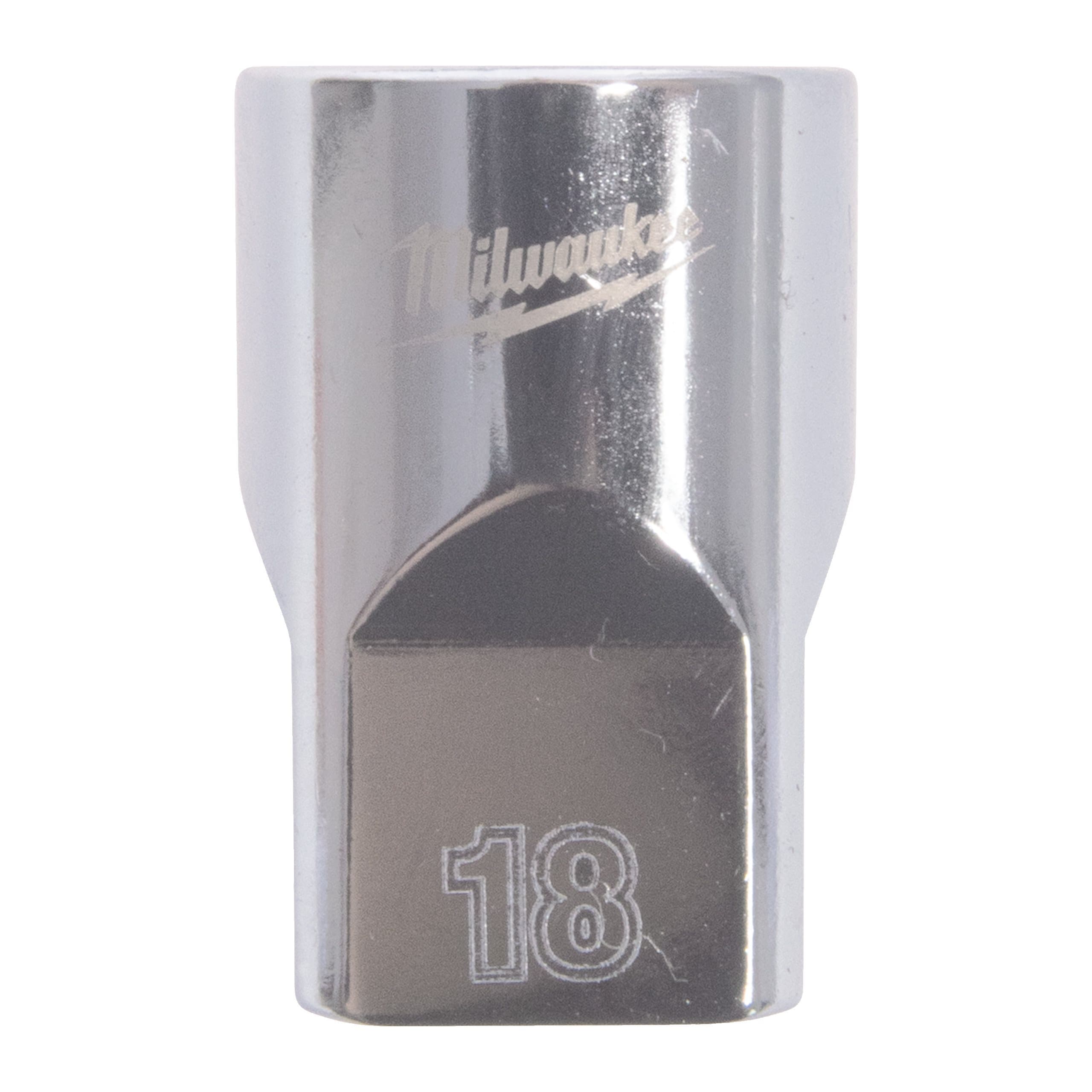 Milwaukee 1/2'' Drive Metric Standard 12-Point Socket - 18mm