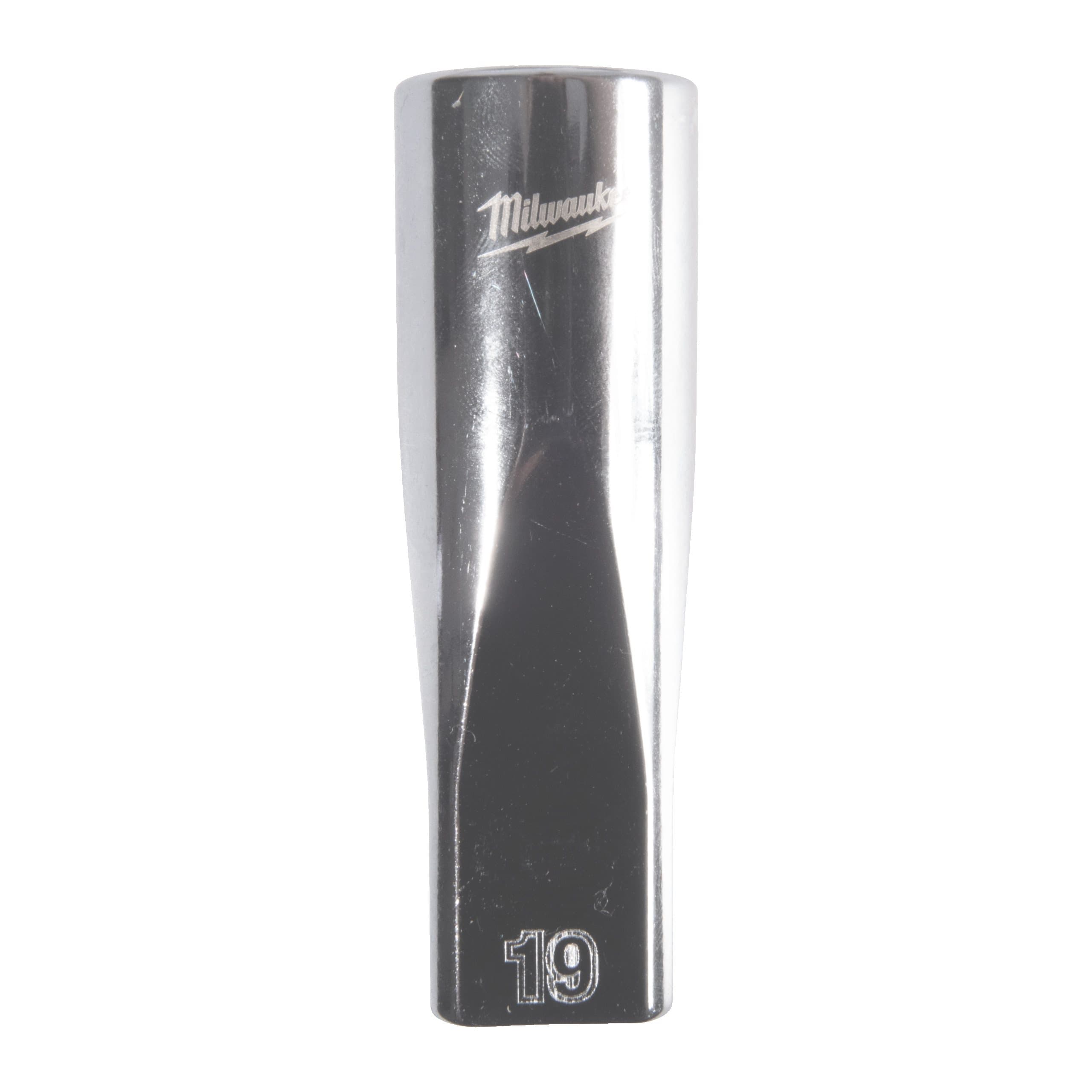 Milwaukee 1/2'' Drive Metric Deep 12-Point Socket - 19mm