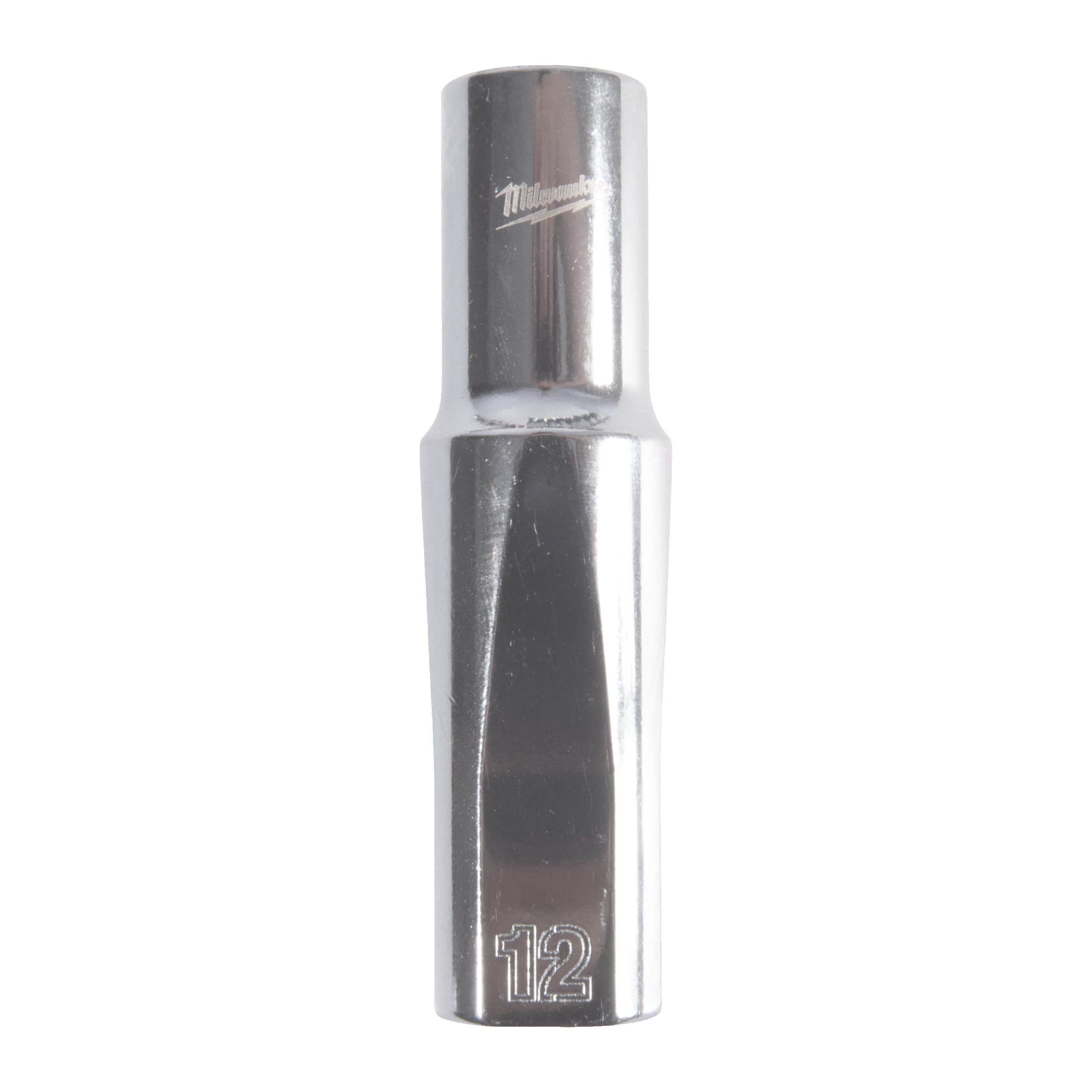 Milwaukee 1/2'' Drive Metric Deep 12-Point Socket - 12mm