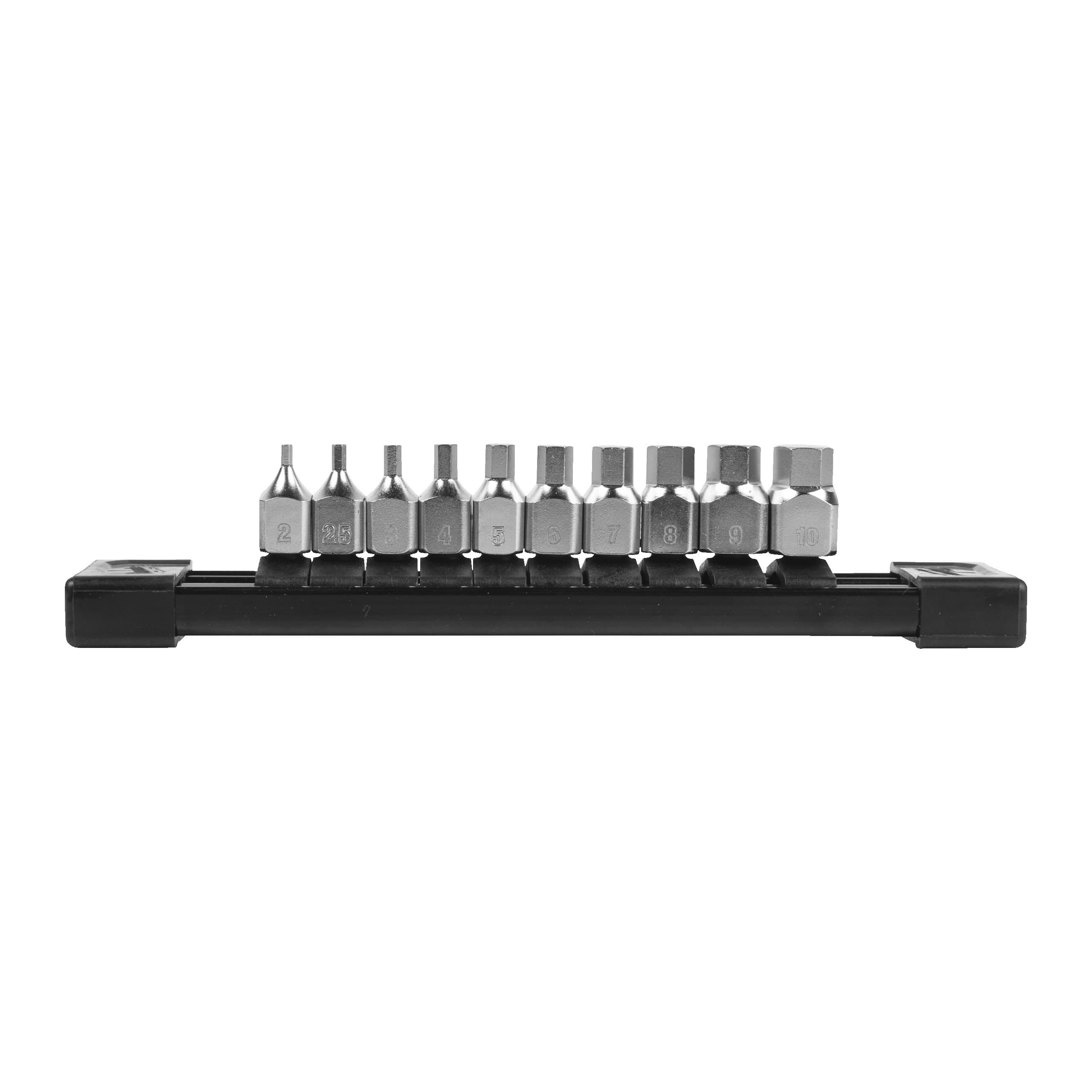 Milwaukee 10 pc 1/4'' Drive Metric Hex Stubby Bit Socket Set