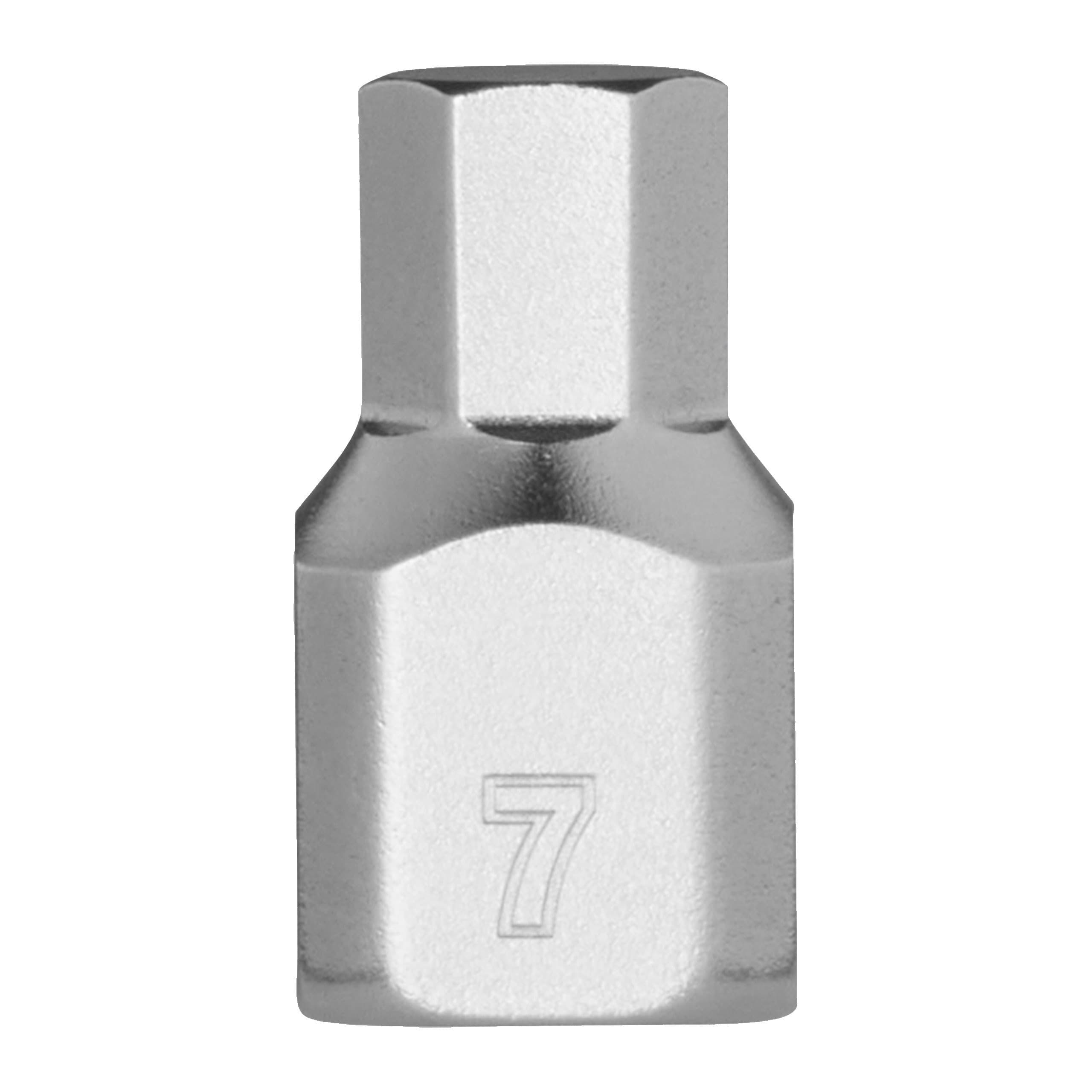 Milwaukee 1/4'' Drive 7mm Hex Stubby Bit Socket
