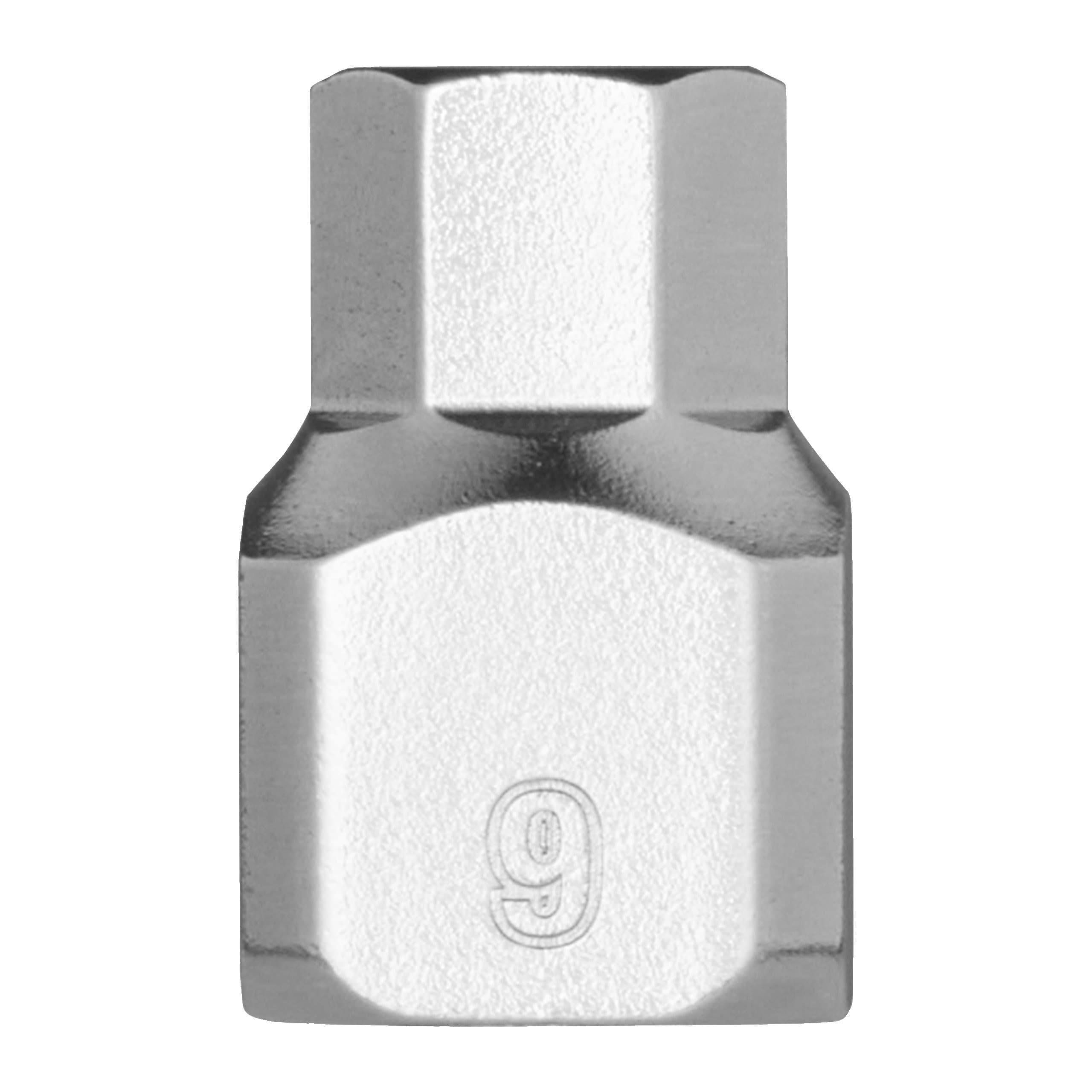 Milwaukee 1/4'' Drive 9mm Hex Stubby Bit Socket