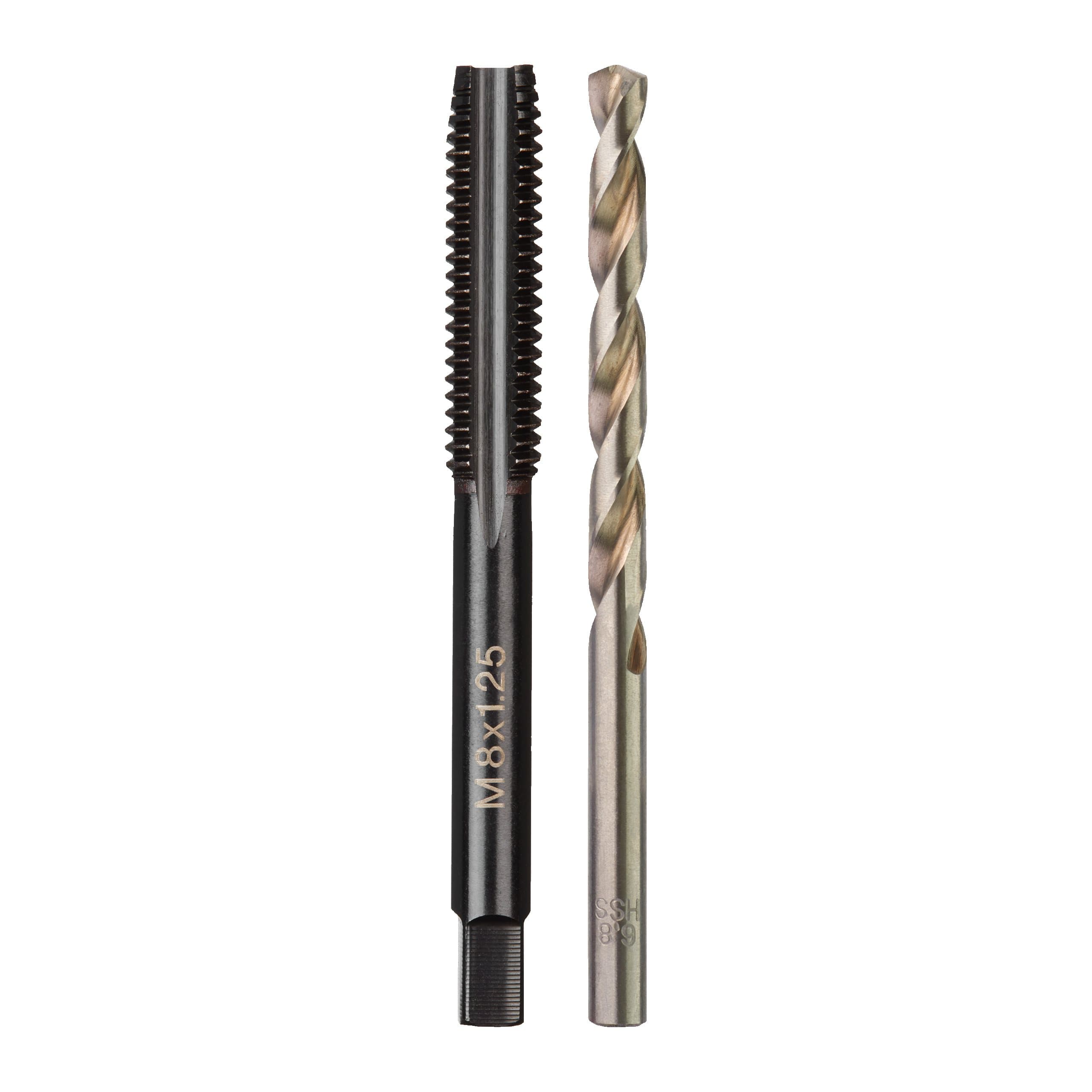 Milwaukee 2 pc M8-1.25 plug tap & 7.0 DRILL BIT set
