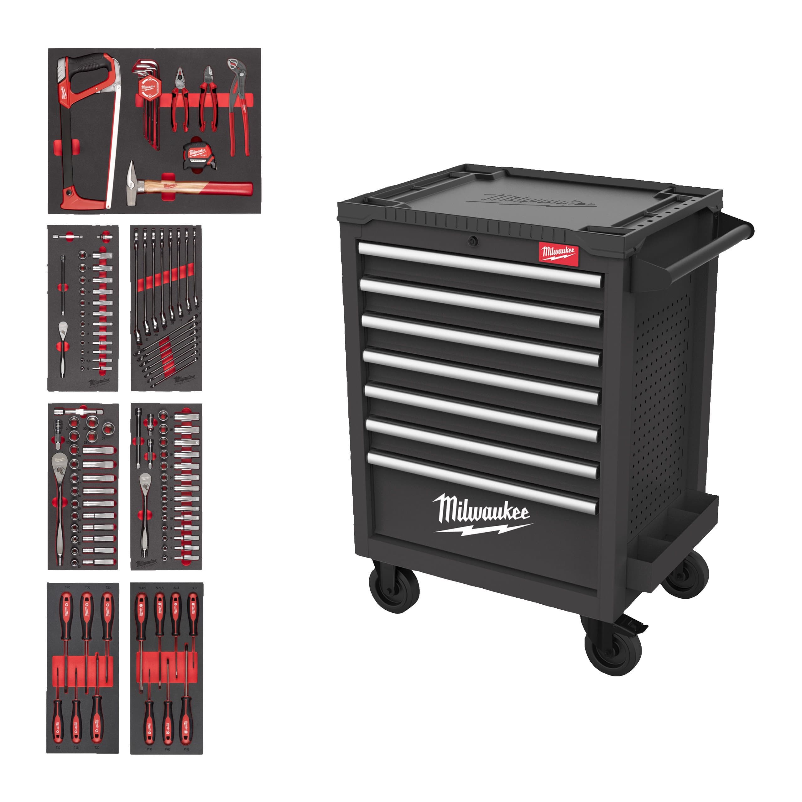 Milwaukee 131 pc Filled TOOLGUARDTM 27IN/69cm GREY