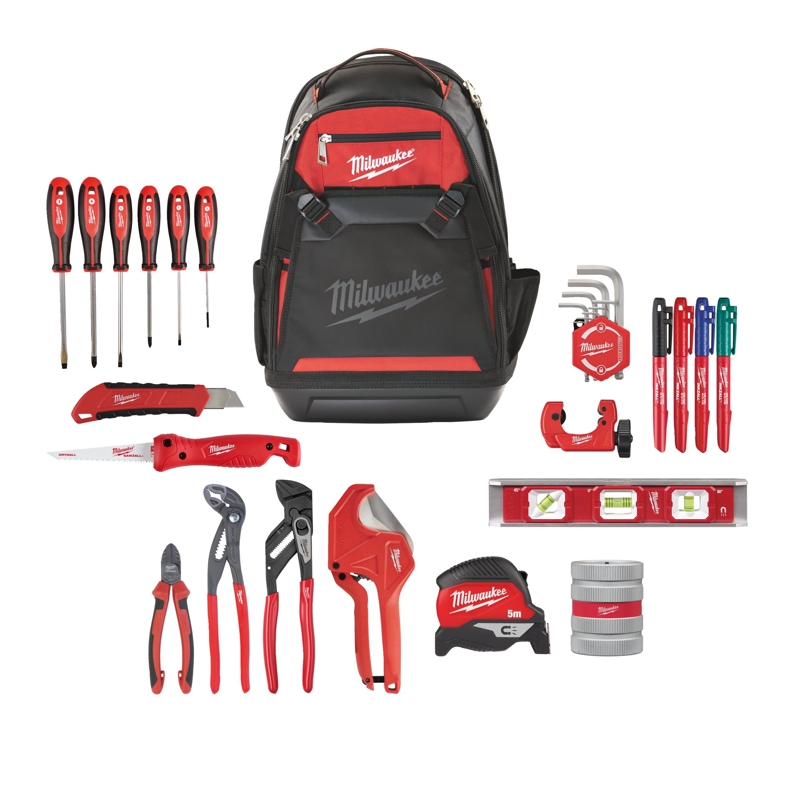 Milwaukee Plumbing Handtool Set 30 pcs. in Jobsite Backpack